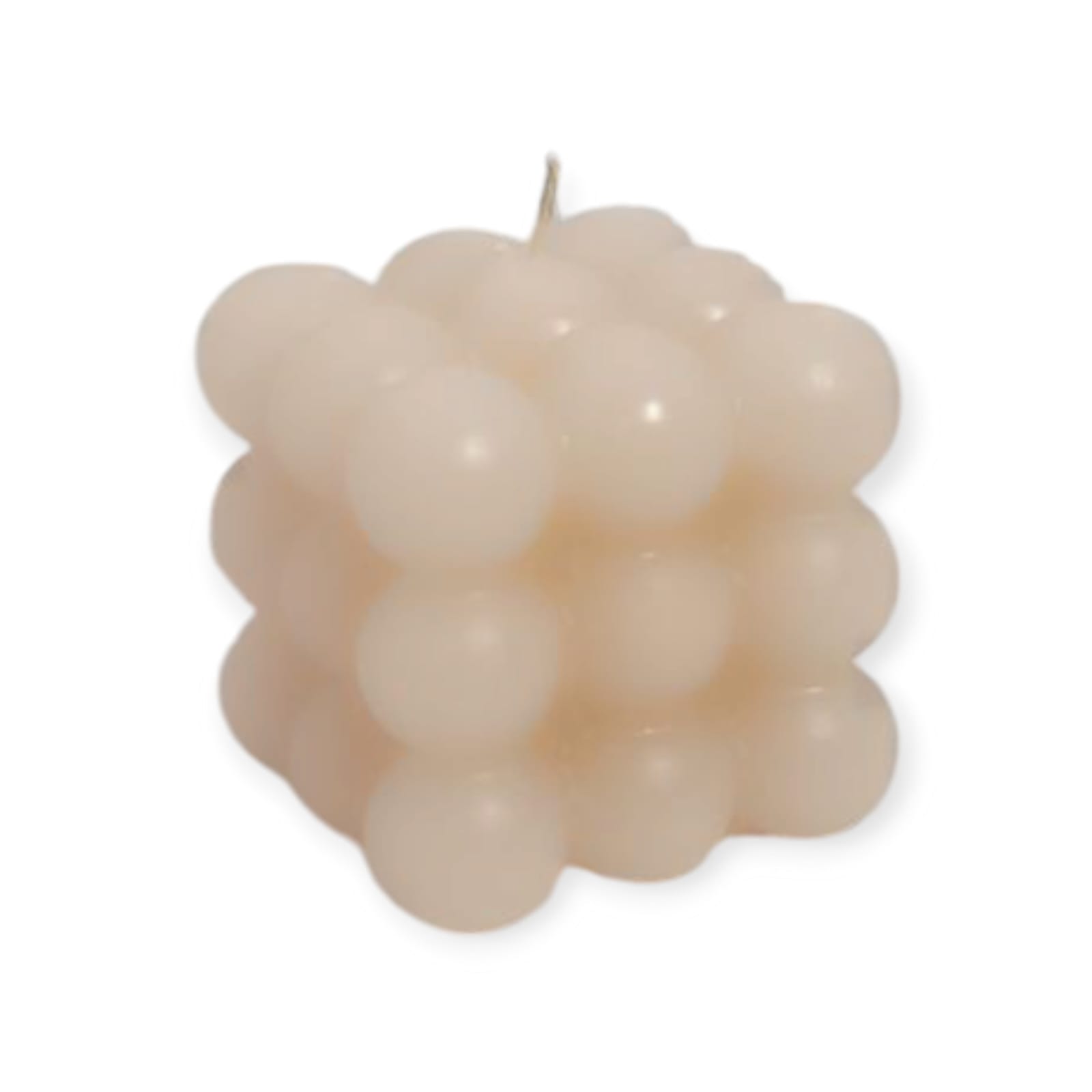 dekoratif bubble  mum krem