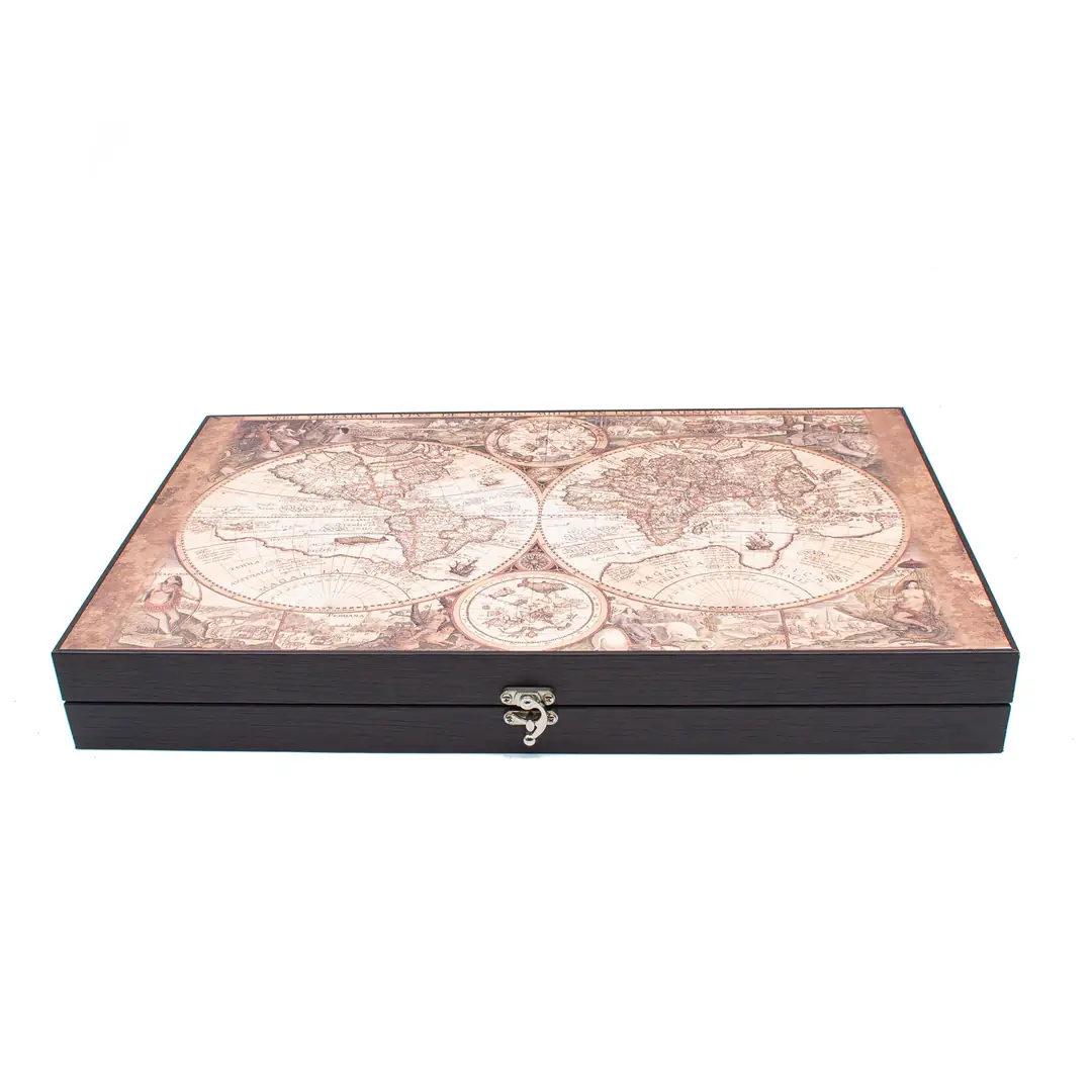 Deri Dünya Haritası Tavla TDATLS50 - 6