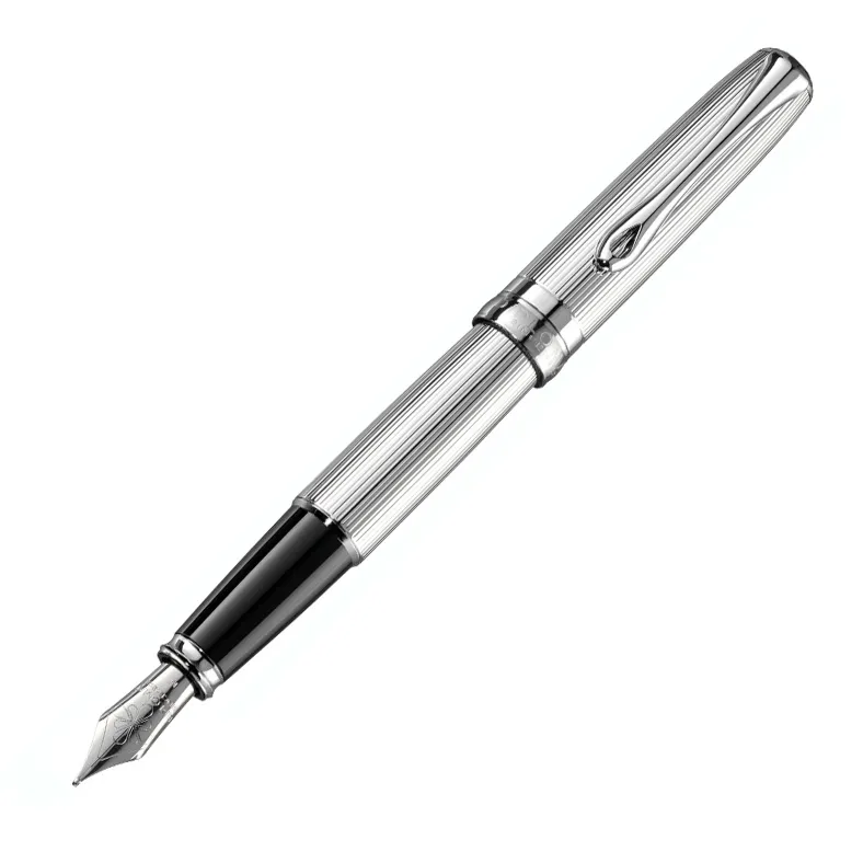 Diplomat D40207025 Excellence A2 Guilloche Krom Dolma Kalem, Medium Uç