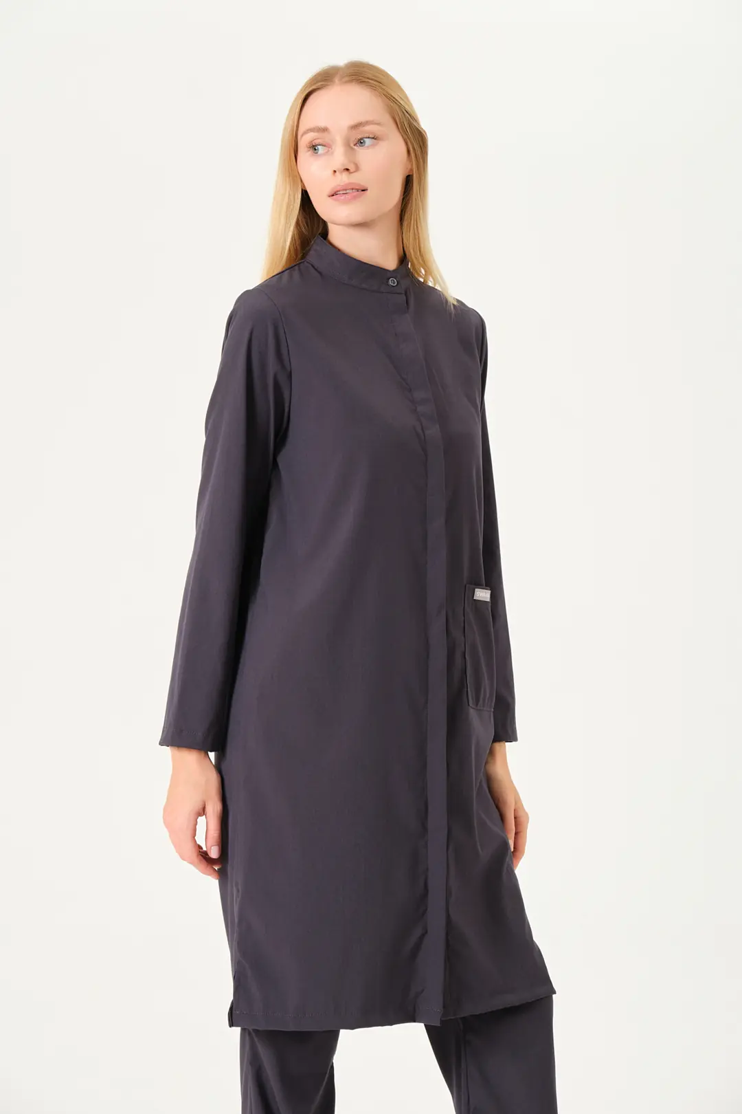 DIVINA - Antrasit Tesettür Üst Üniforma - 3