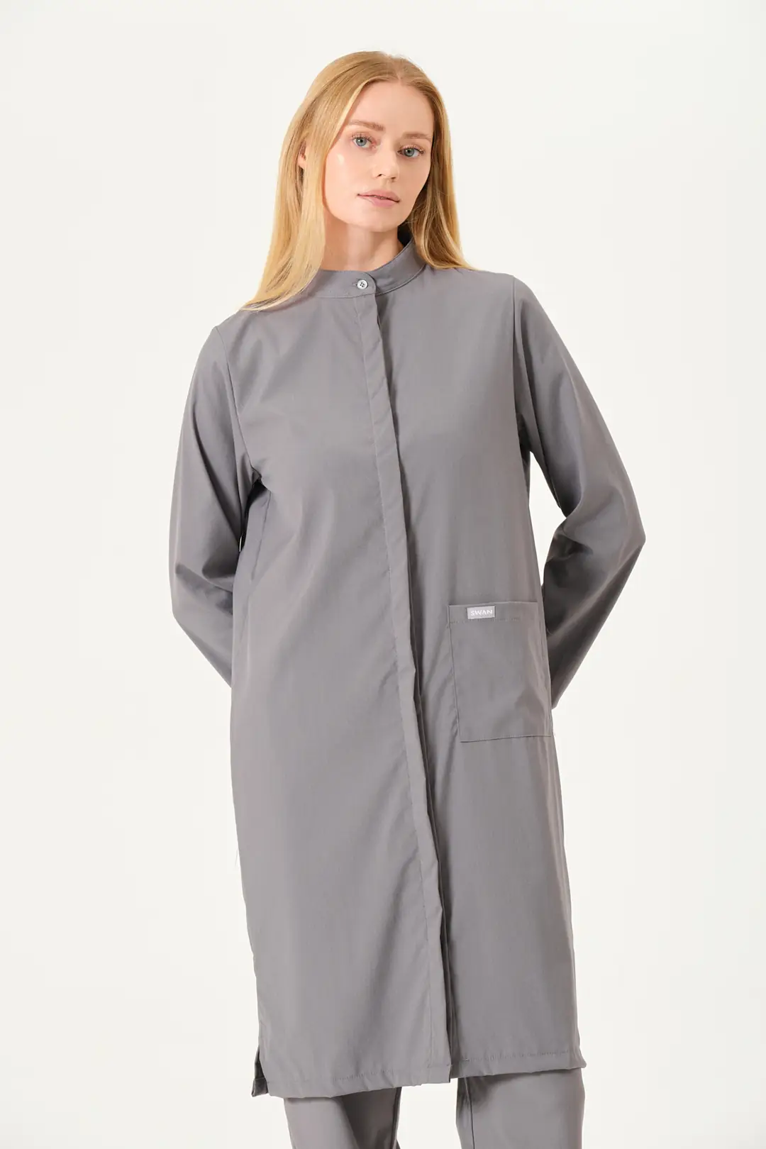 DIVINA - Gri Tesettür Üst Üniforma - 3