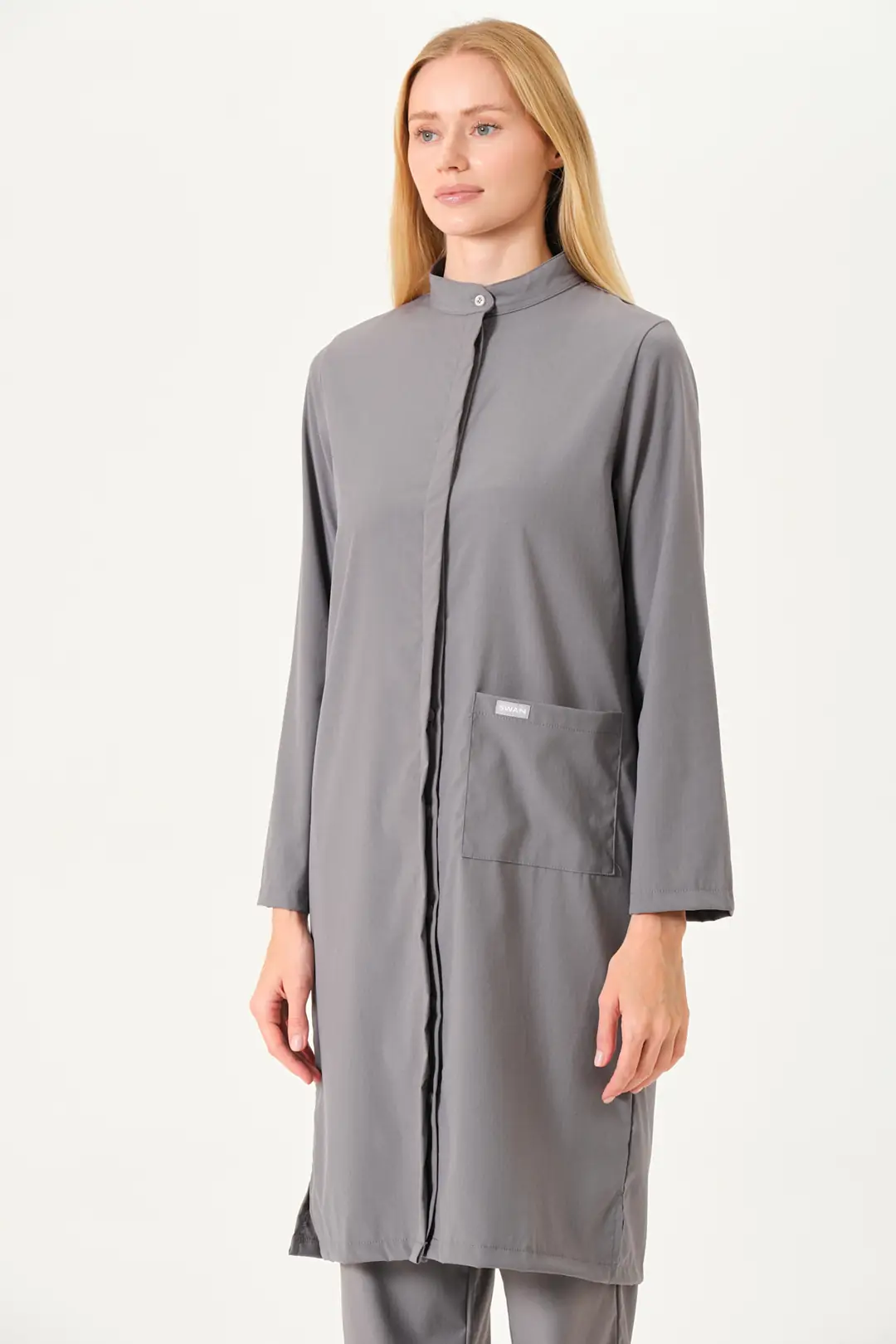 DIVINA - Gri Tesettür Üst Üniforma - 4