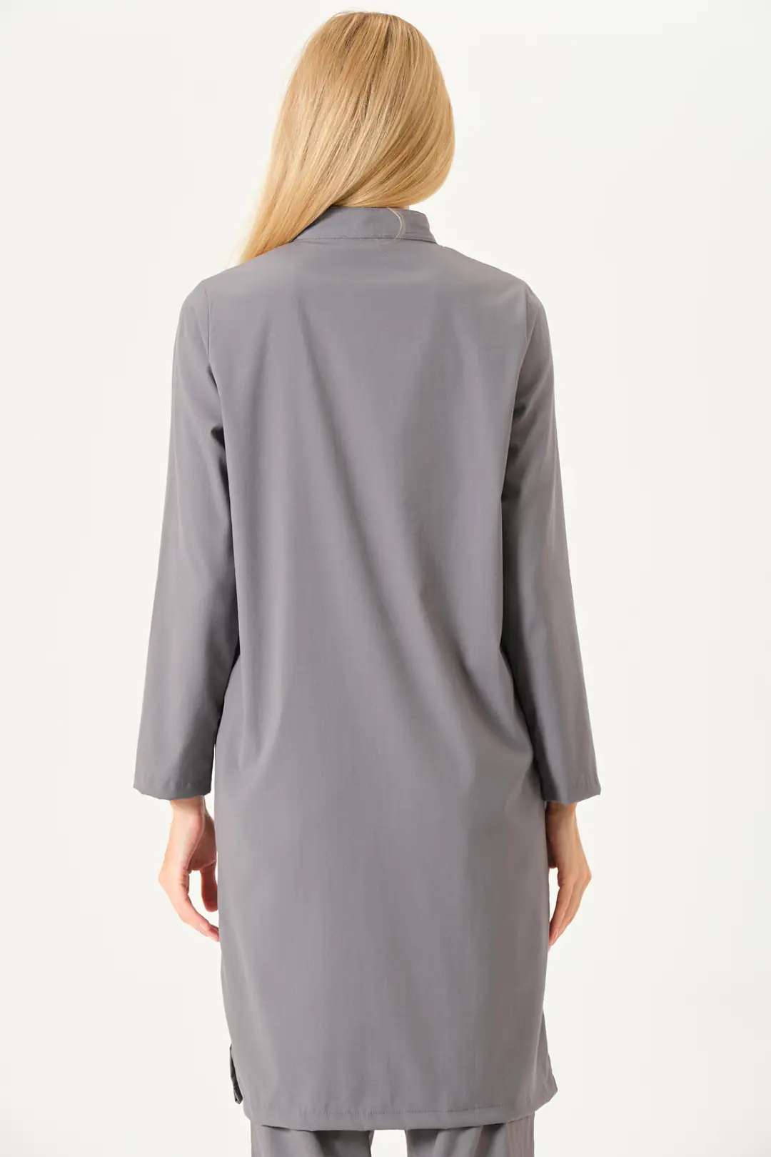 DIVINA - Gri Tesettür Üst Üniforma - 5