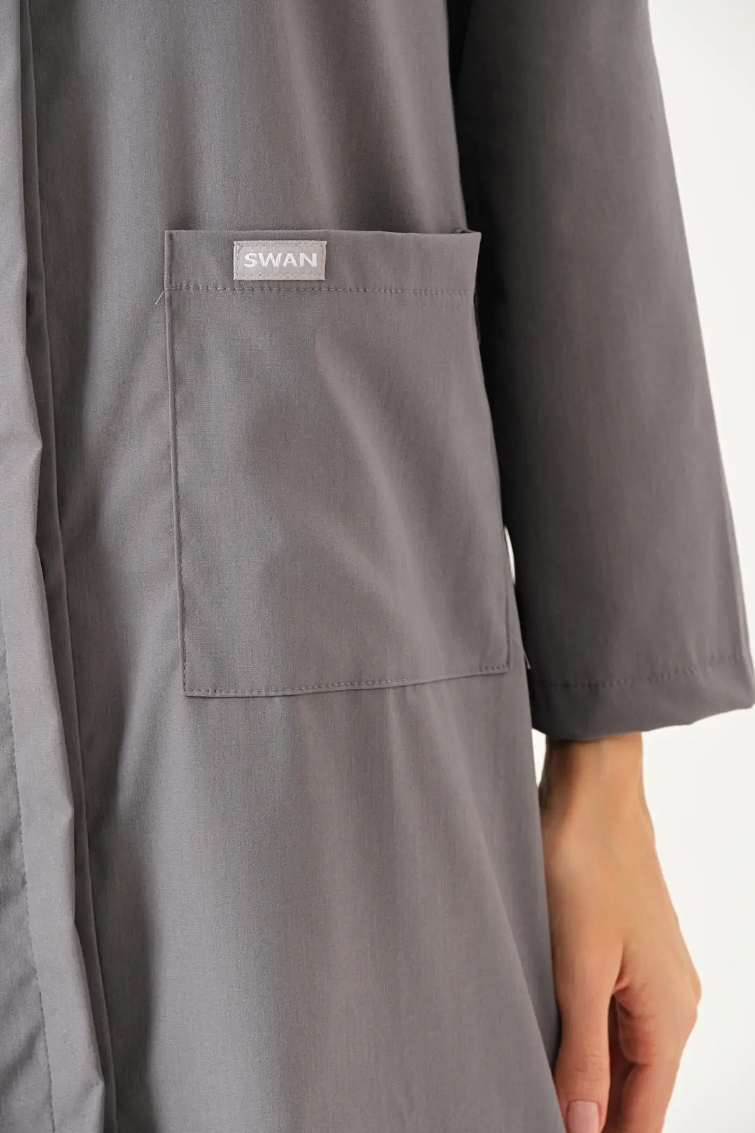 DIVINA - Gri Tesettür Üst Üniforma - 6