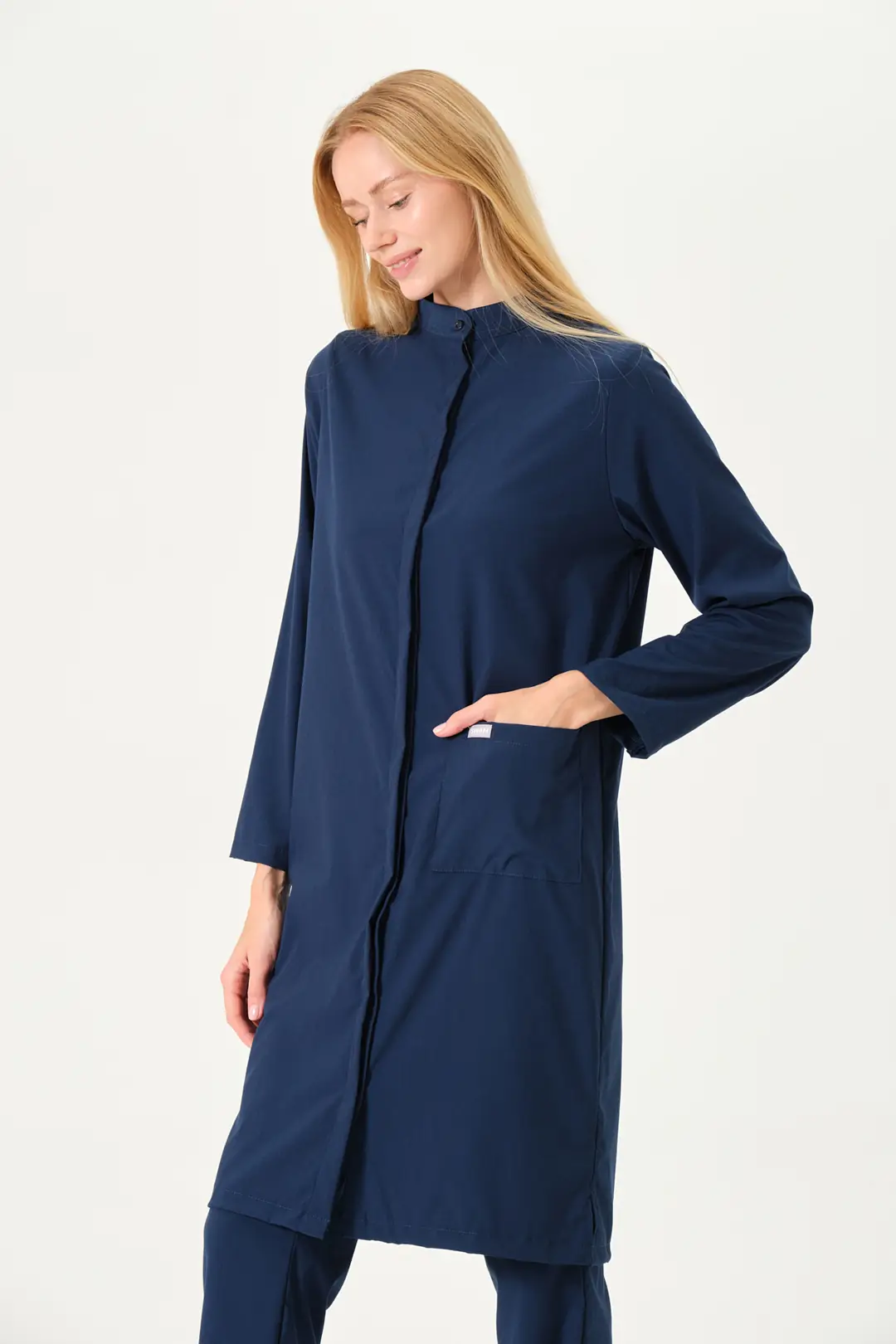 DIVINA - Lacivert Tesettür Üst Üniforma