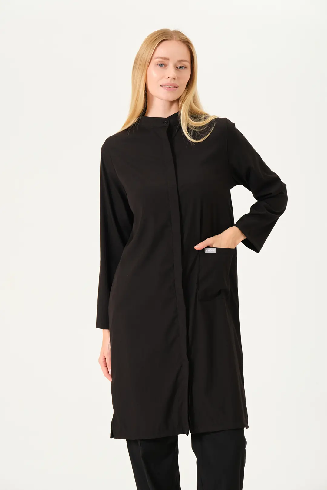 DIVINA - Siyah Tesettür Üst Üniforma