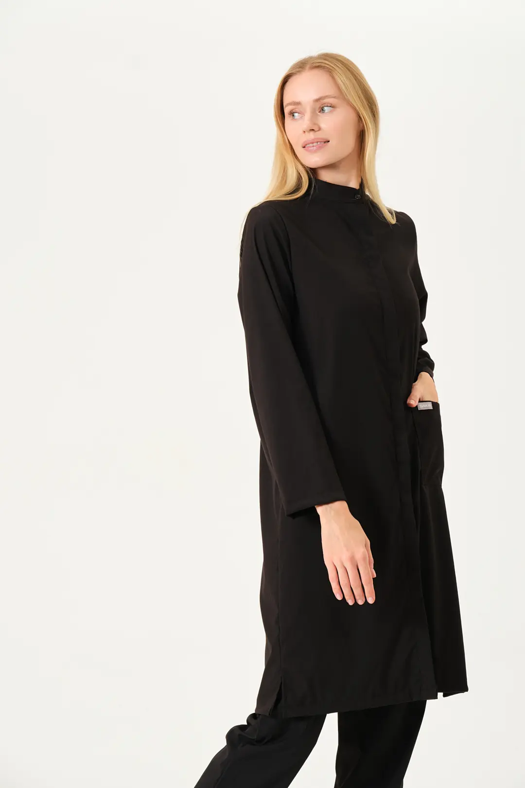 DIVINA - Siyah Tesettür Üst Üniforma - 3