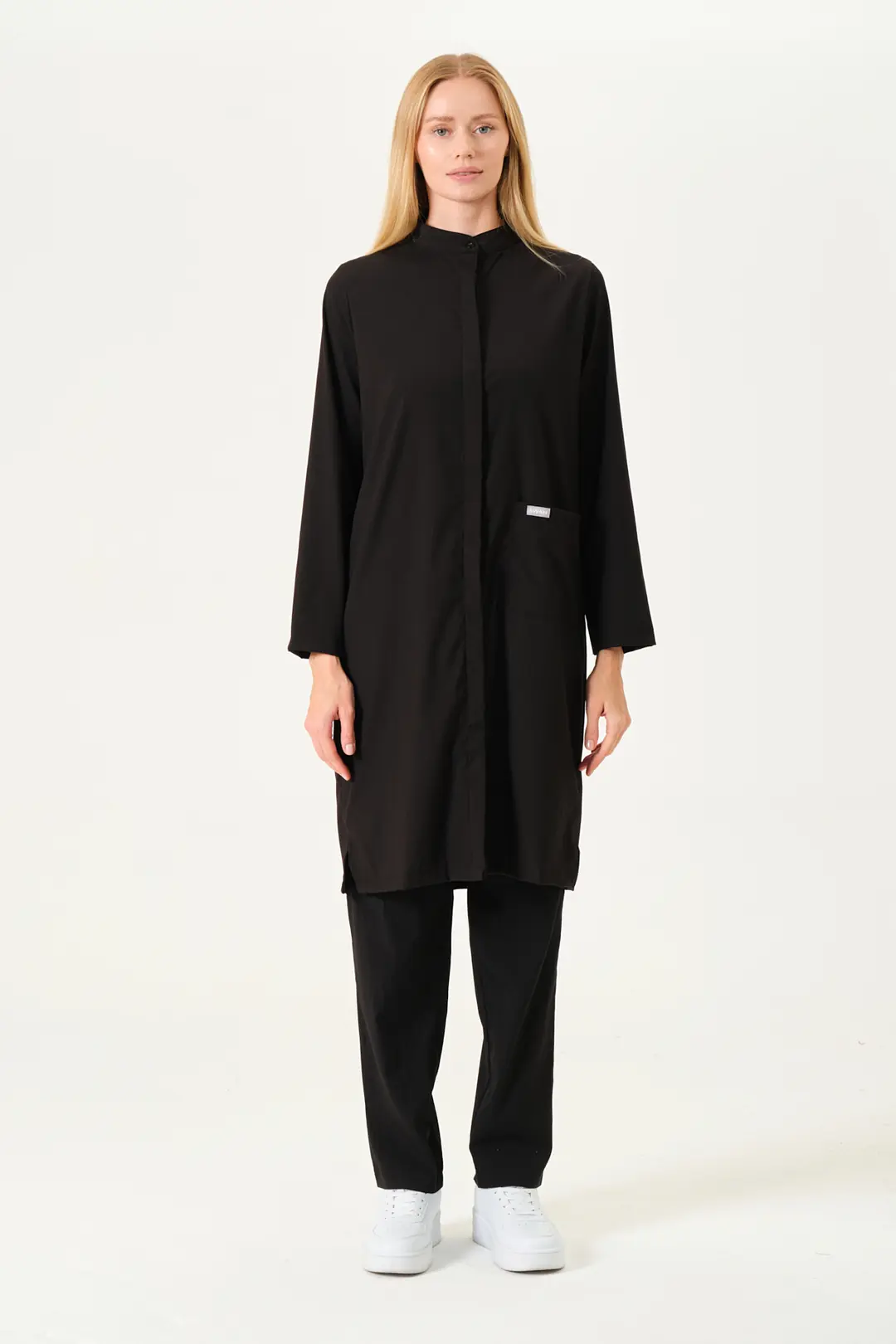 DIVINA - Siyah Tesettür Üst Üniforma - 4