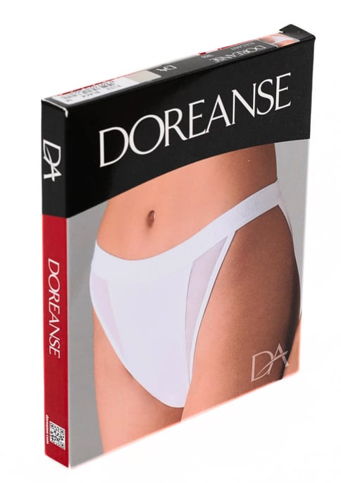 DOREANSE Kadın V Kesim Tül Detaylı Yüksek Bel Slip 7153