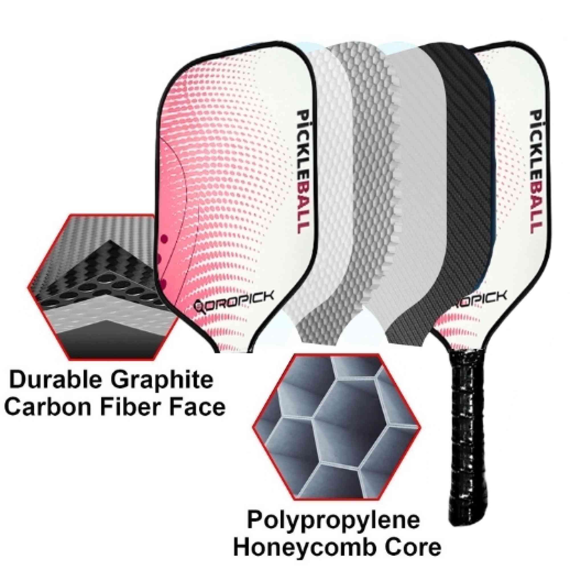 Dropick Balance Elite Serisi Karbon Fiber Yetişkin Pickleball Raketi - 6