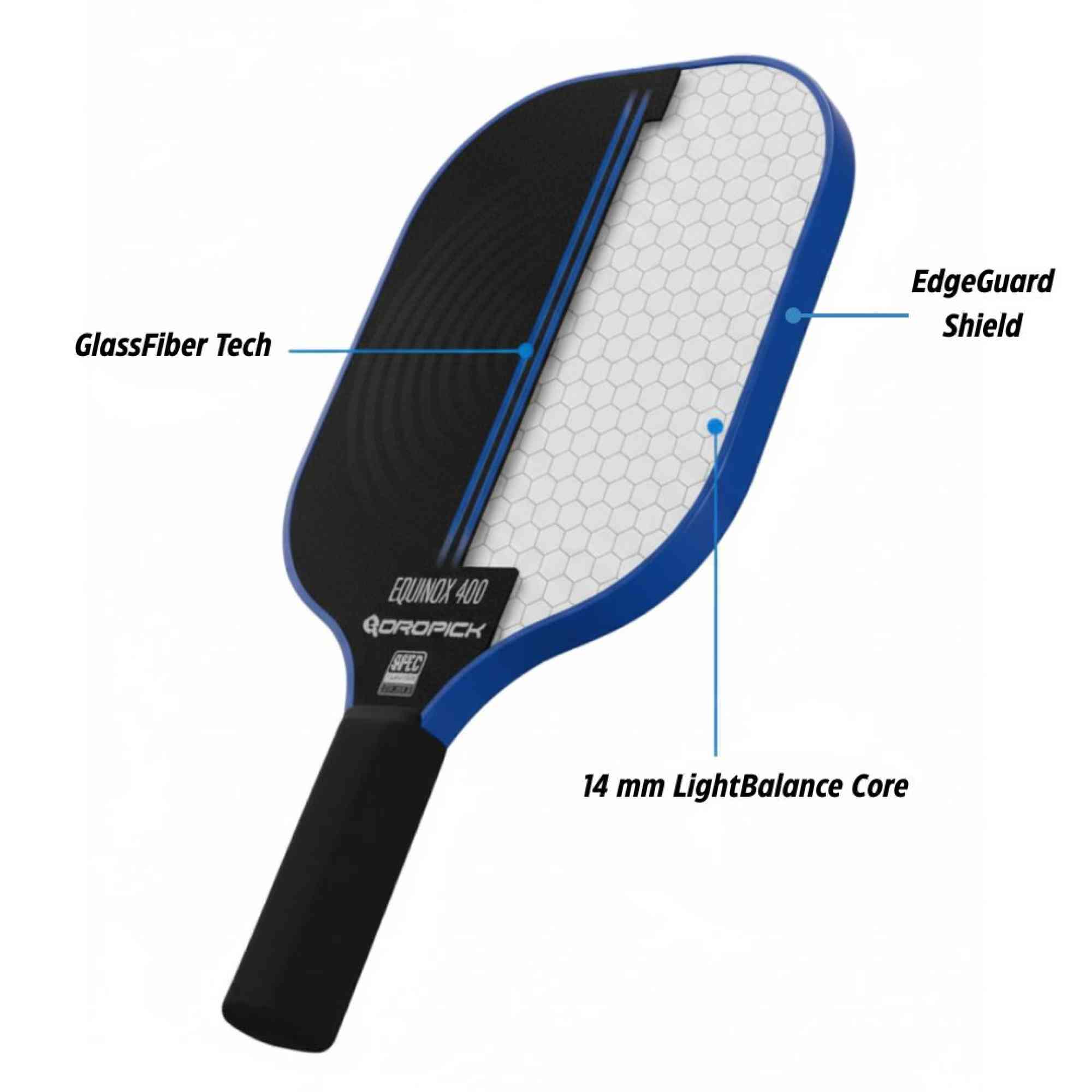 Dropick Equinox 1400 Pickleball Seti – 2 Raket + 4 Top + Taşıma Çantası | Pickleball Orta Seviye Oyuncular için - 3