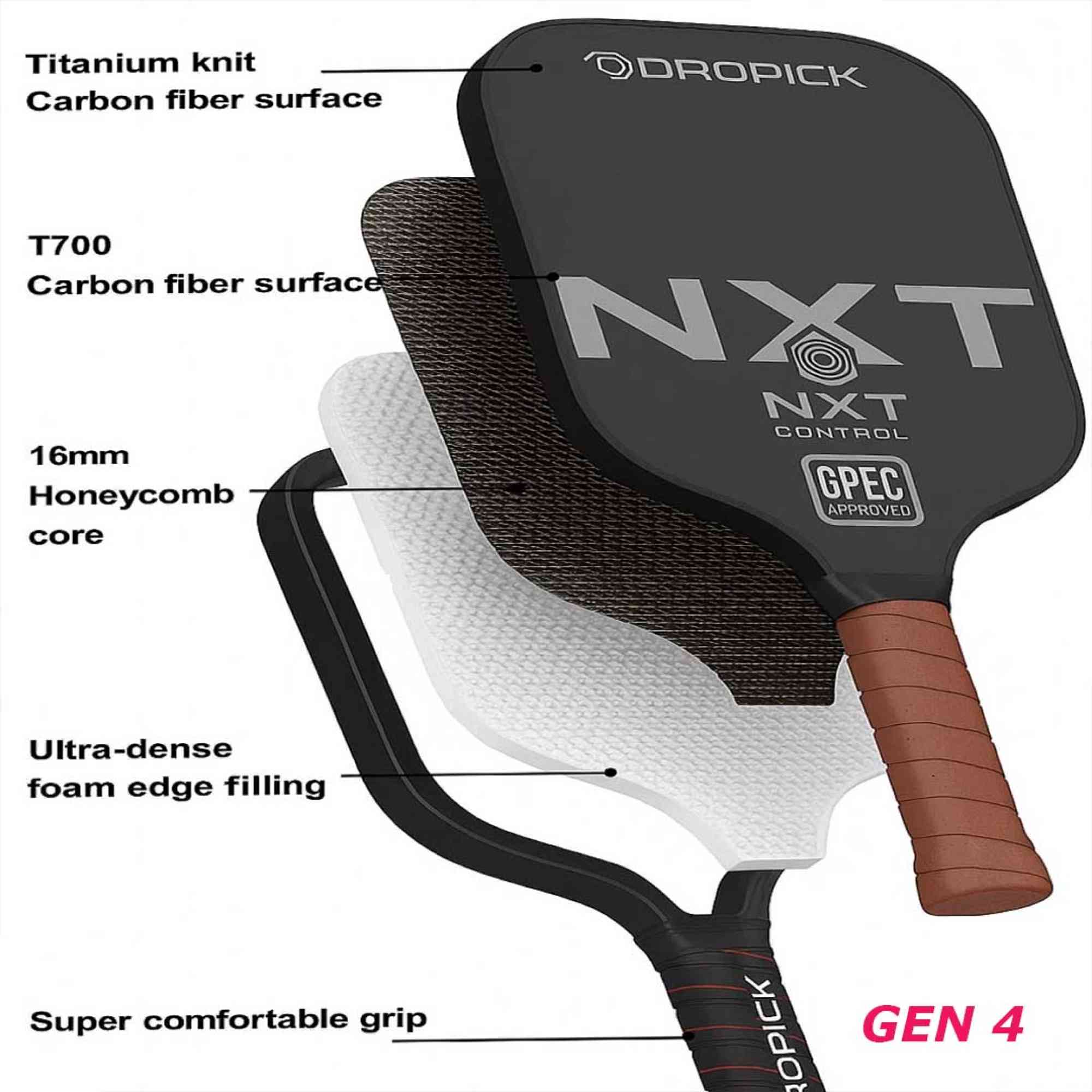 Dropick NXT Control T700 Pickleball Raketi – Maksimum Kontrol ve Spin - 4