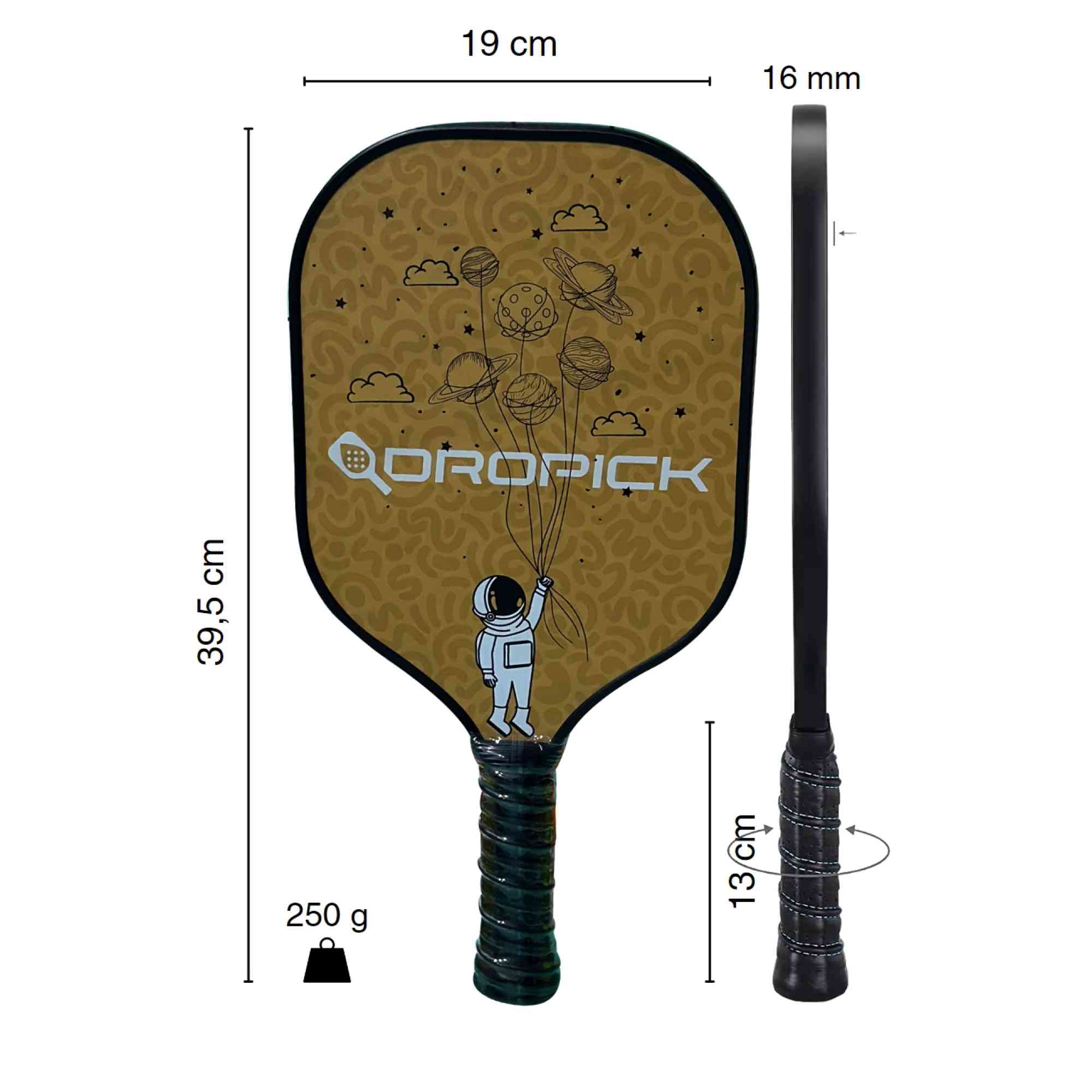 Dropick Space Pro Serisi Karbon Fiber Pickleball Raketi - 3