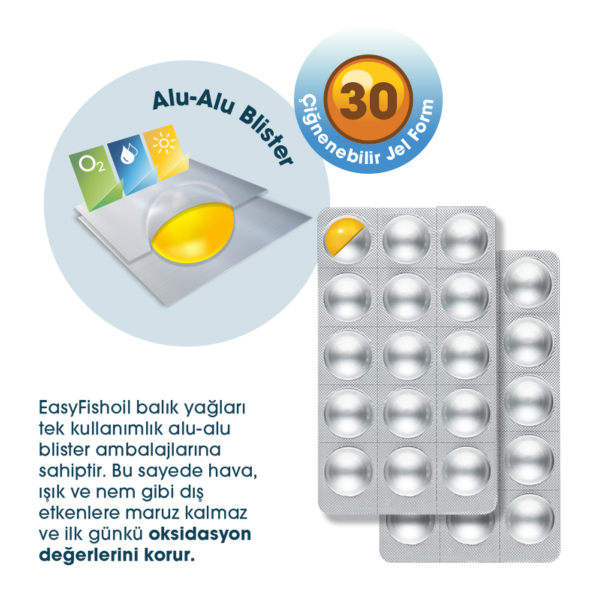 Easy Fish Oil Multi Multivitamin ve Balık Yağı Çiğnenebilir  30 Tablet - 2