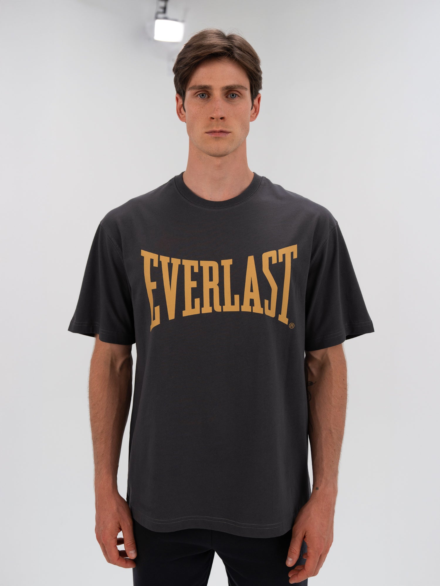 Ever Classics Comfort Logo Gri Erkek Tişört