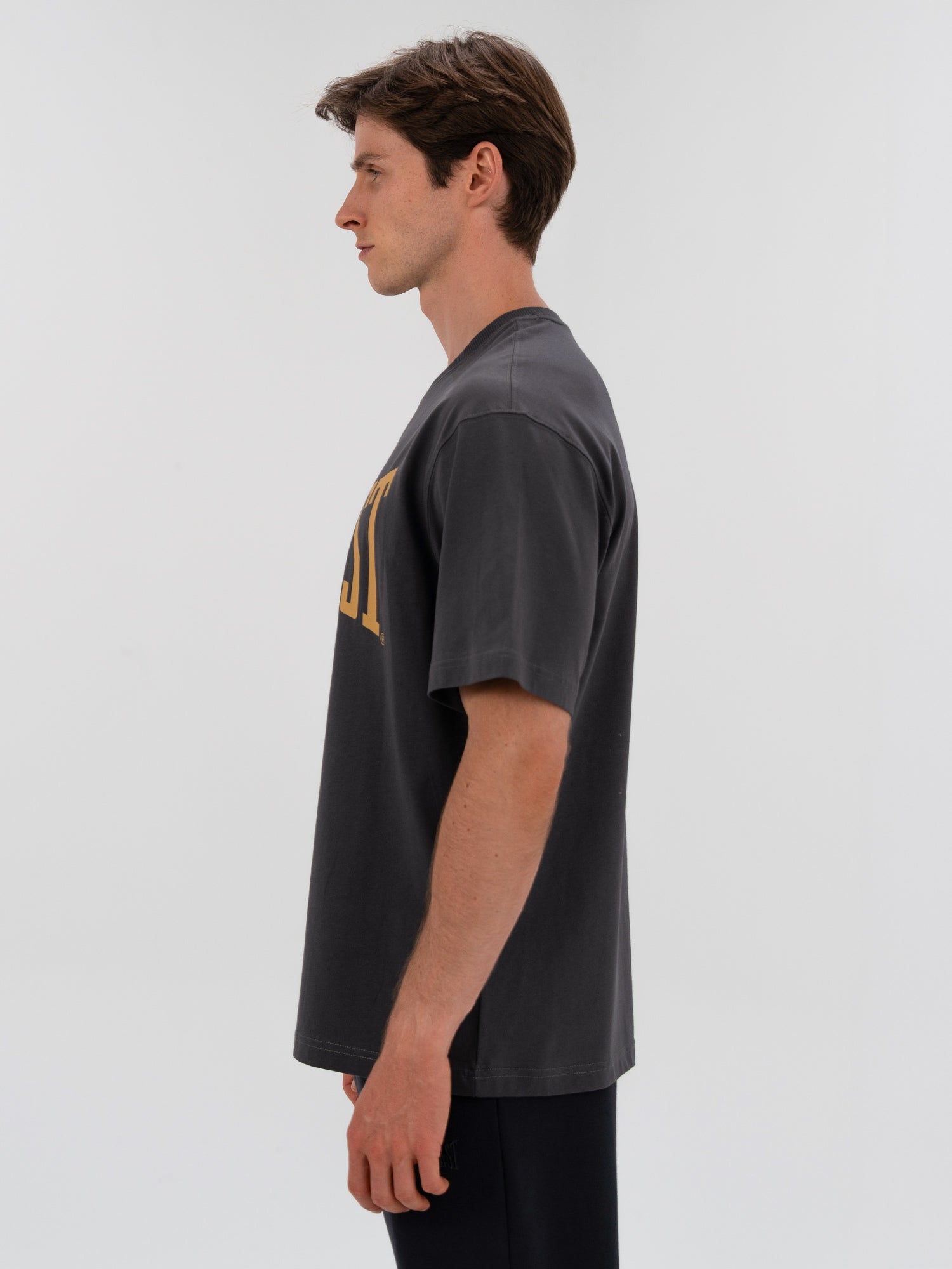 Ever Classics Comfort Logo Gri Erkek Tişört - 6