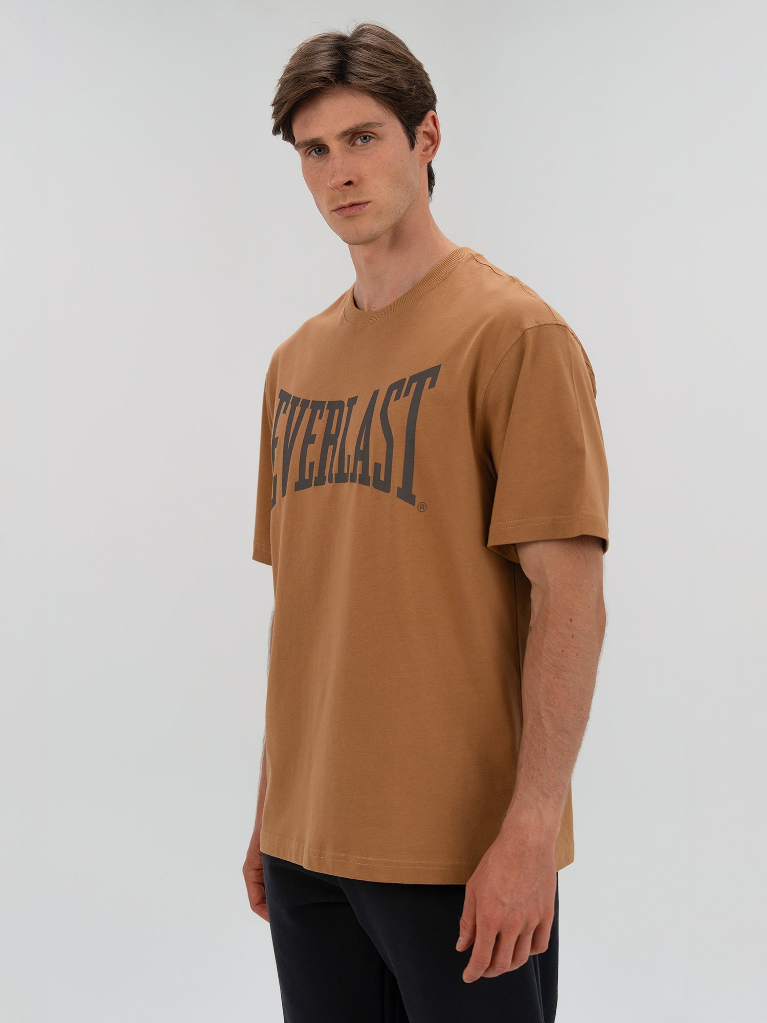 Ever Classics Comfort Logo Koyu Bej Erkek Tişört - 3