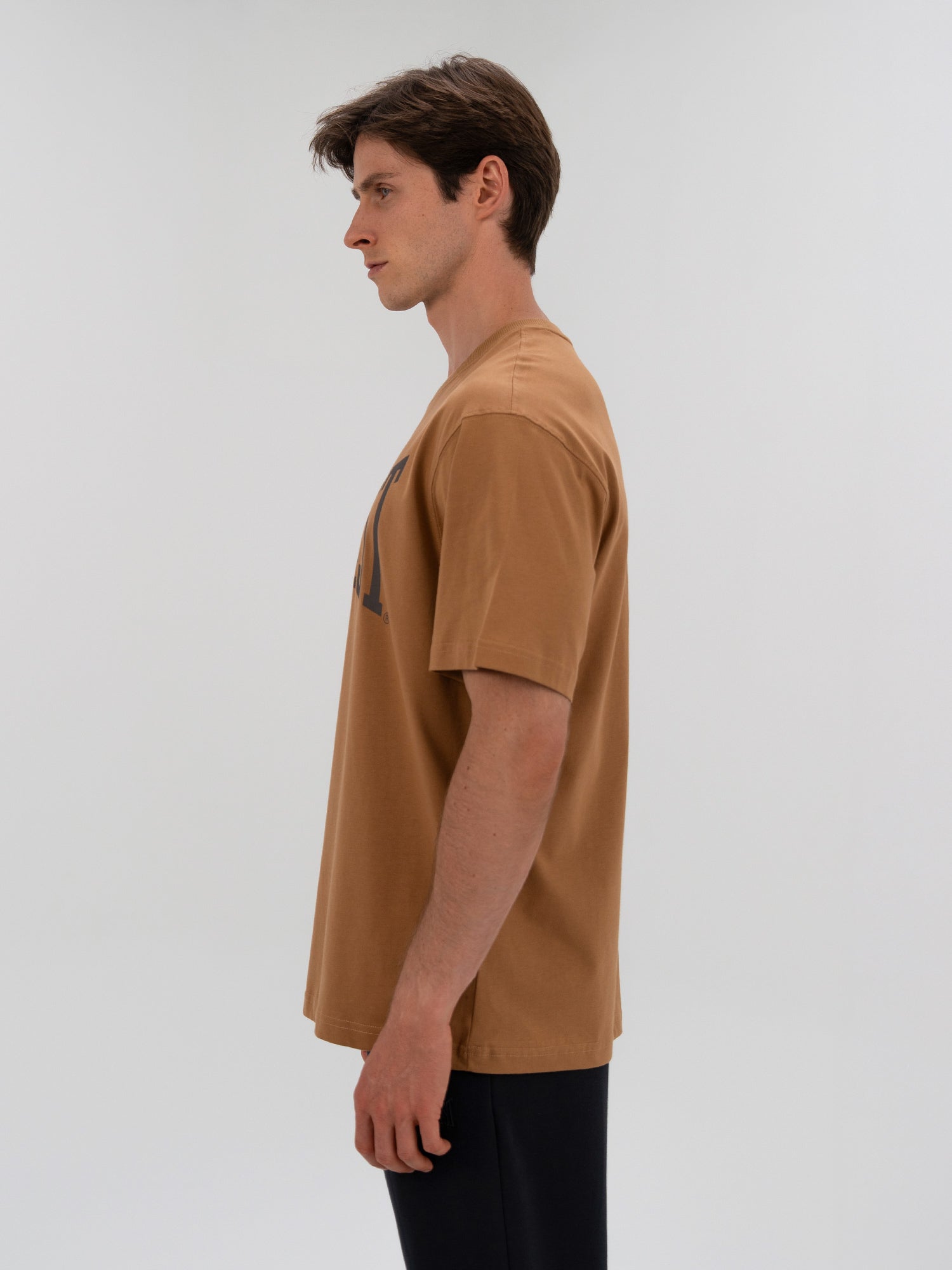 Ever Classics Comfort Logo Koyu Bej Erkek Tişört - 6