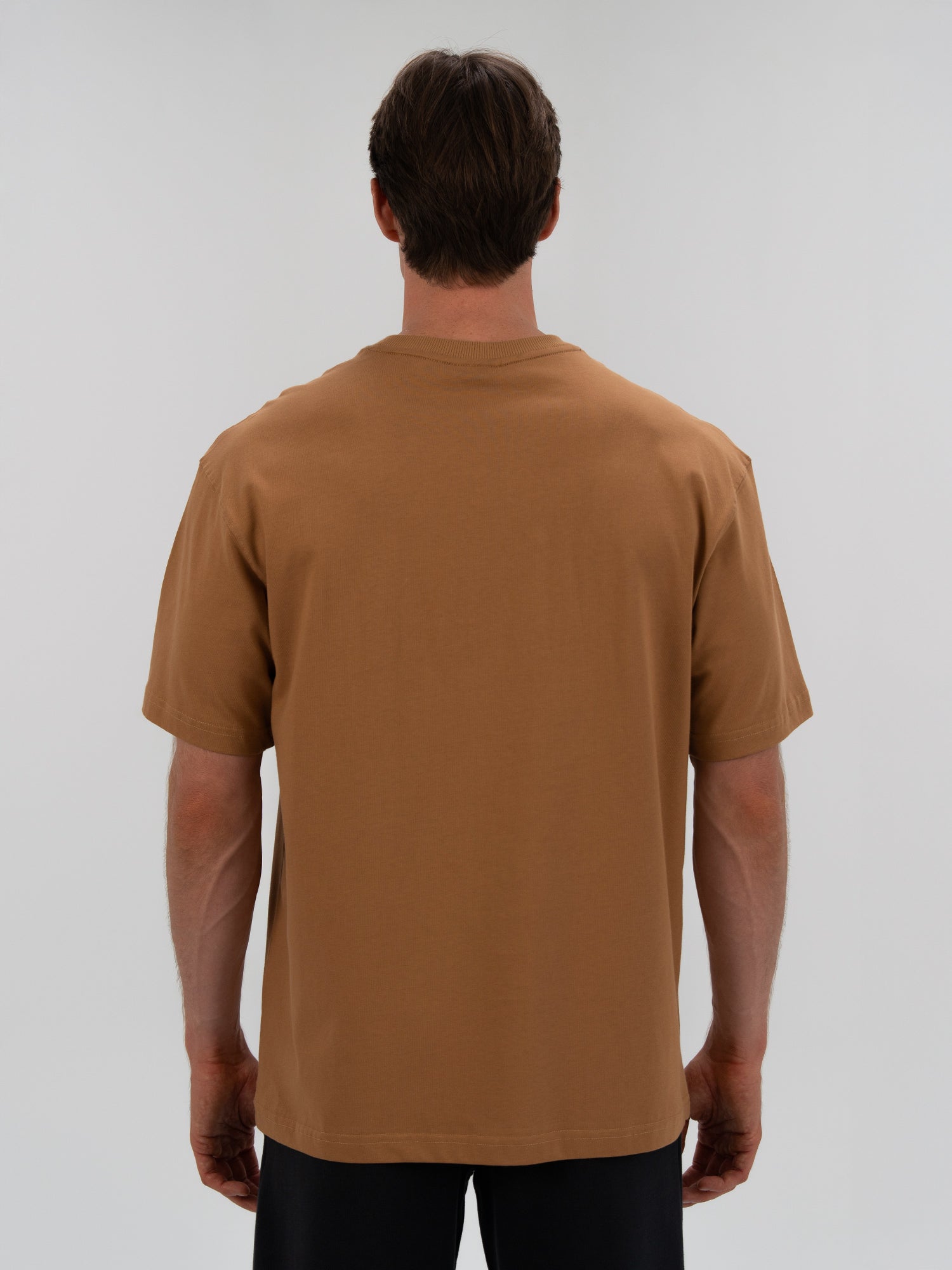 Ever Classics Comfort Logo Koyu Bej Erkek Tişört - 7