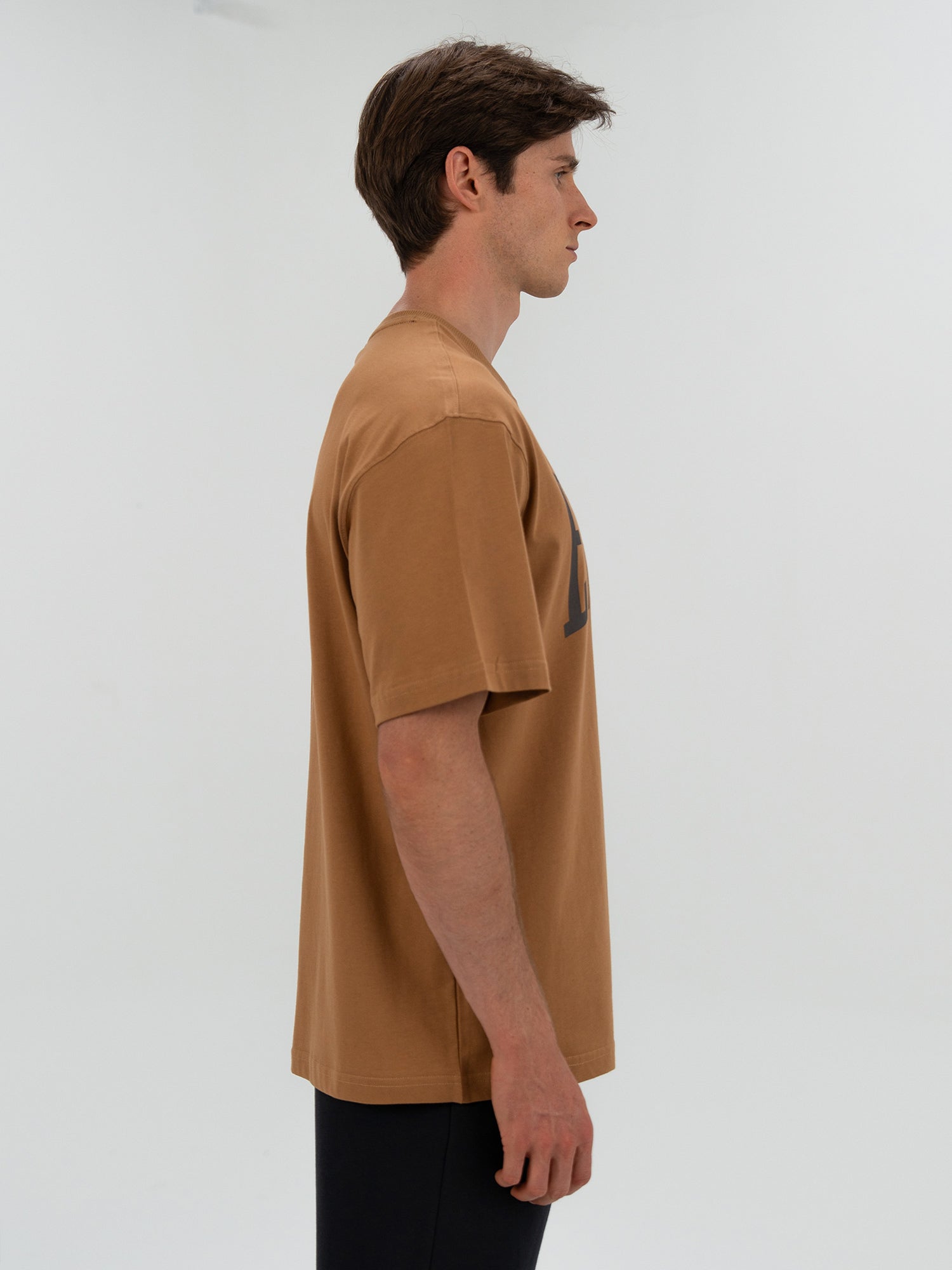 Ever Classics Comfort Logo Koyu Bej Erkek Tişört - 8