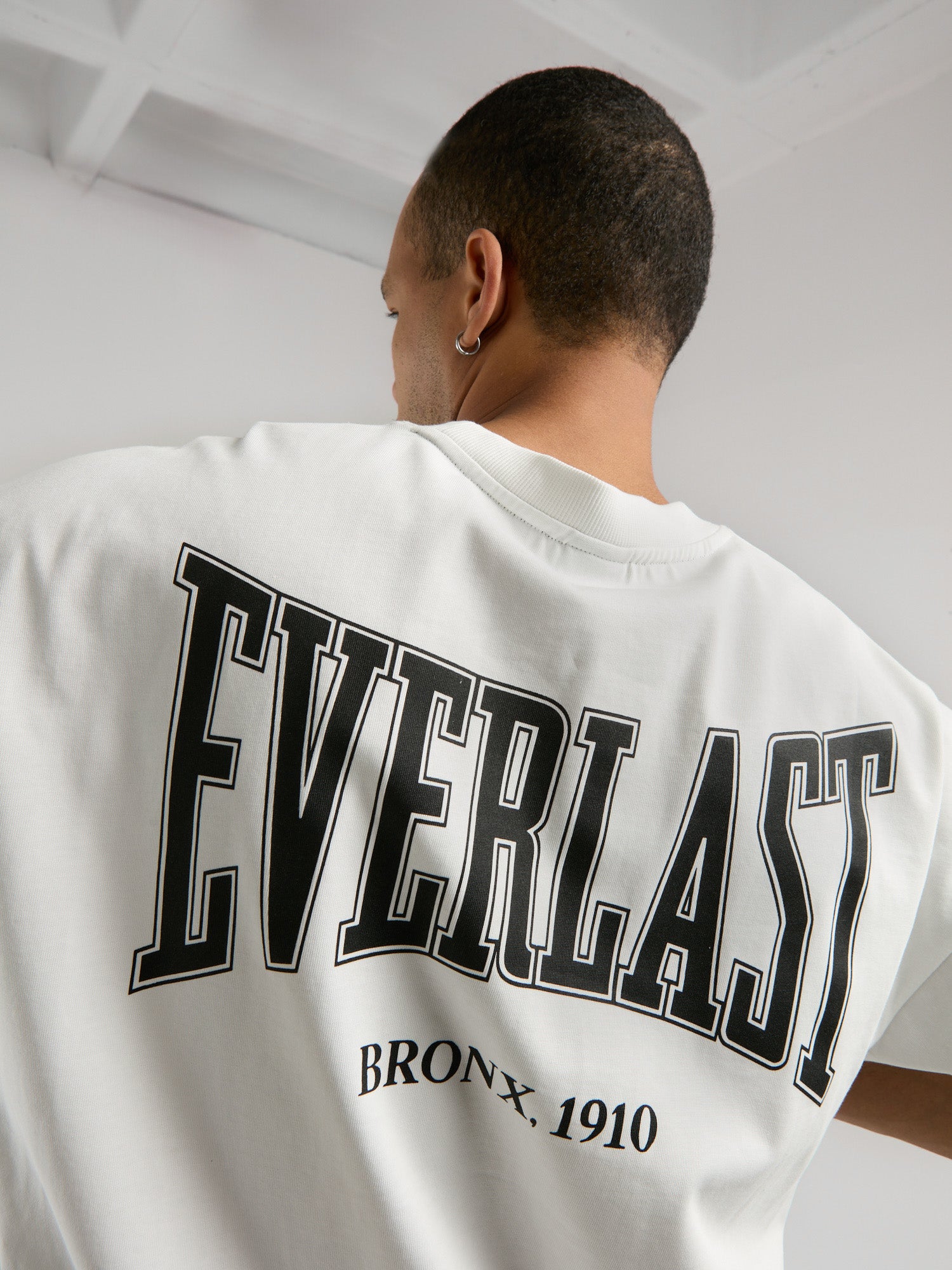 Ever Classics Oversize Arkası Baskılı Beyaz Erkek Tişört