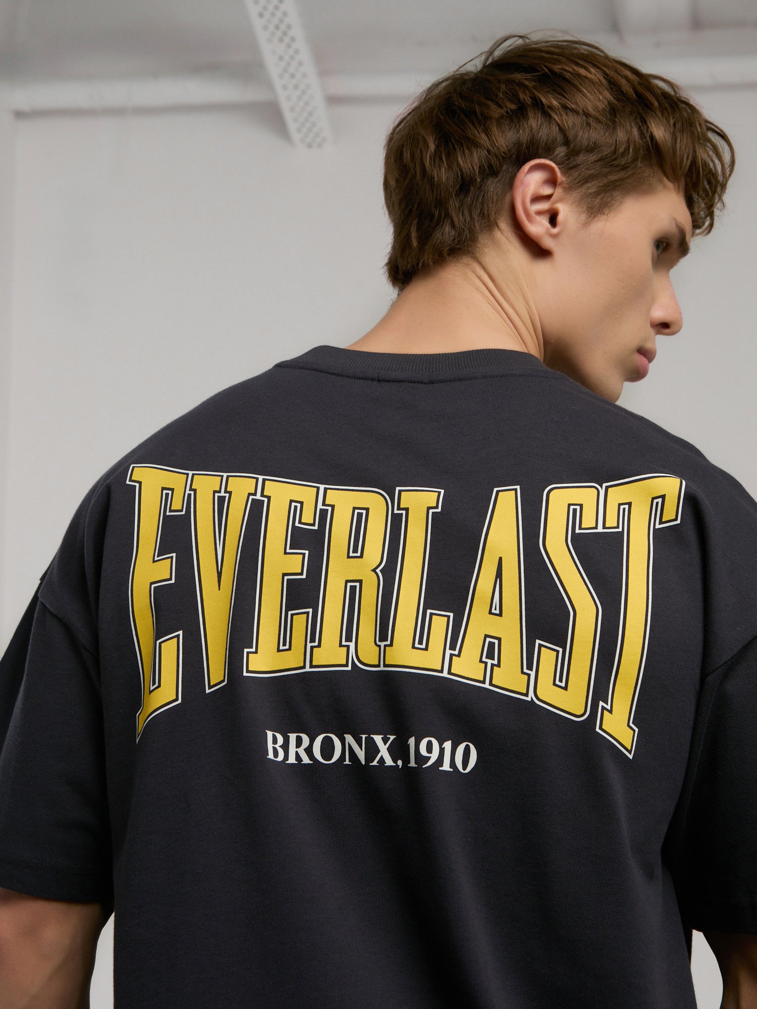 Ever Classics Oversize Arkası Baskılı Füme Erkek Tişört