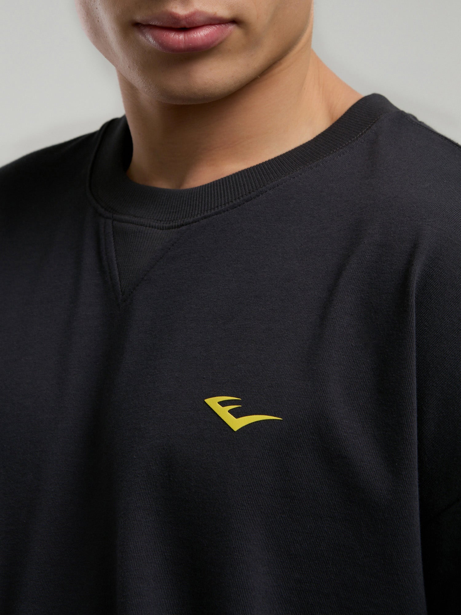 Ever Classics Oversize Arkası Baskılı Füme Erkek Tişört - 5