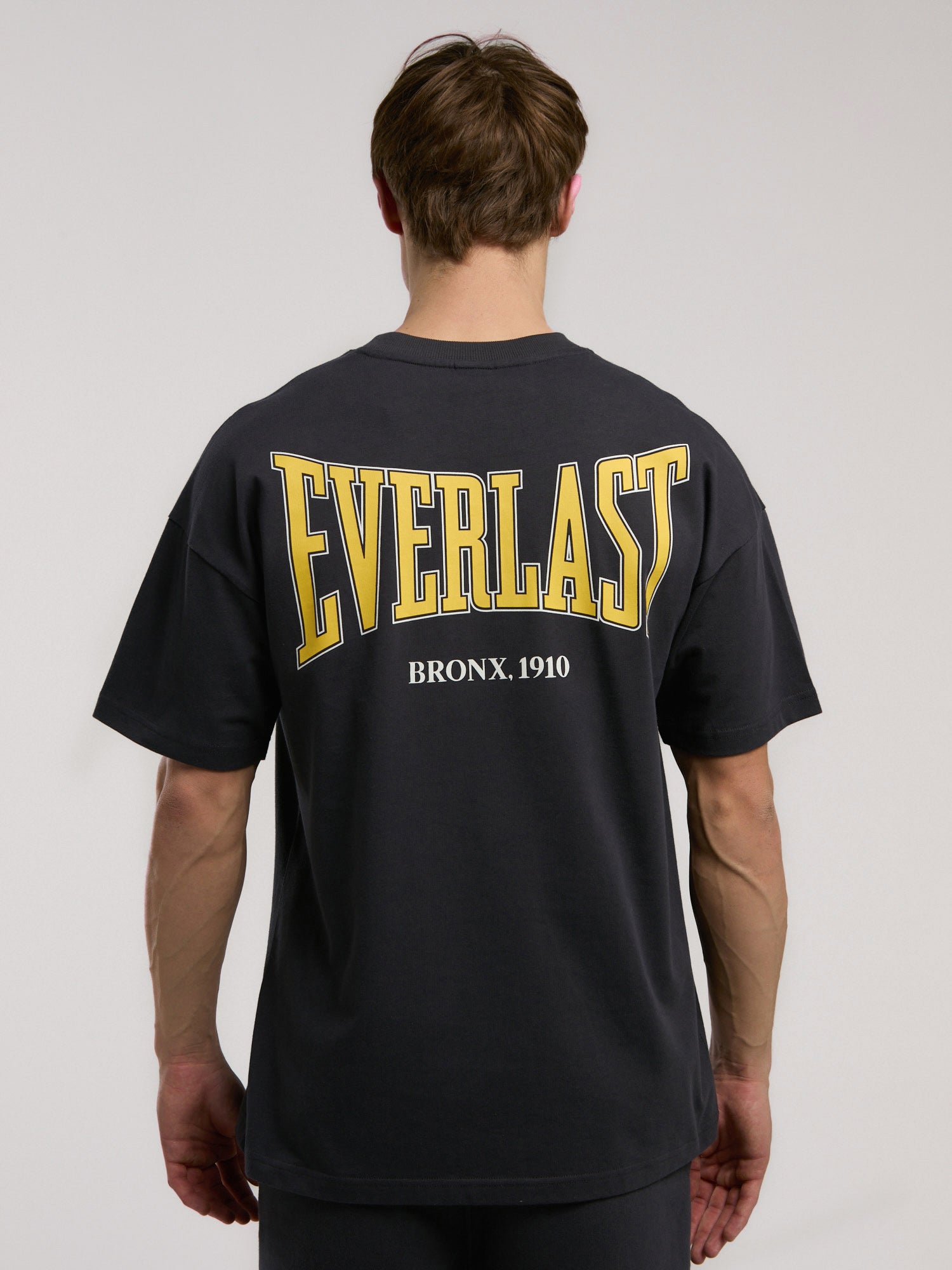 Ever Classics Oversize Arkası Baskılı Füme Erkek Tişört - 6