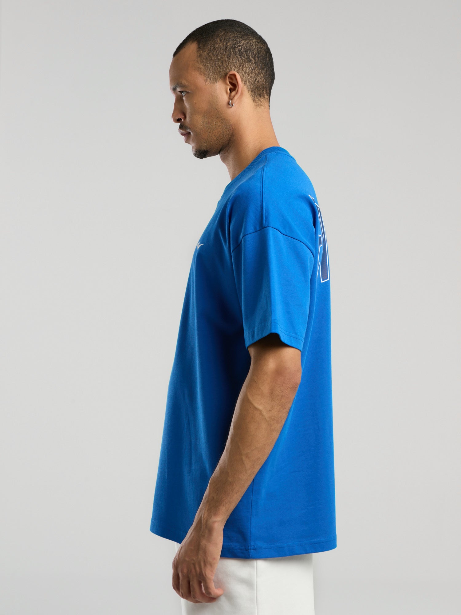 Ever Classics Oversize Arkası Baskılı Koyu İndigo Erkek Tişört - 5