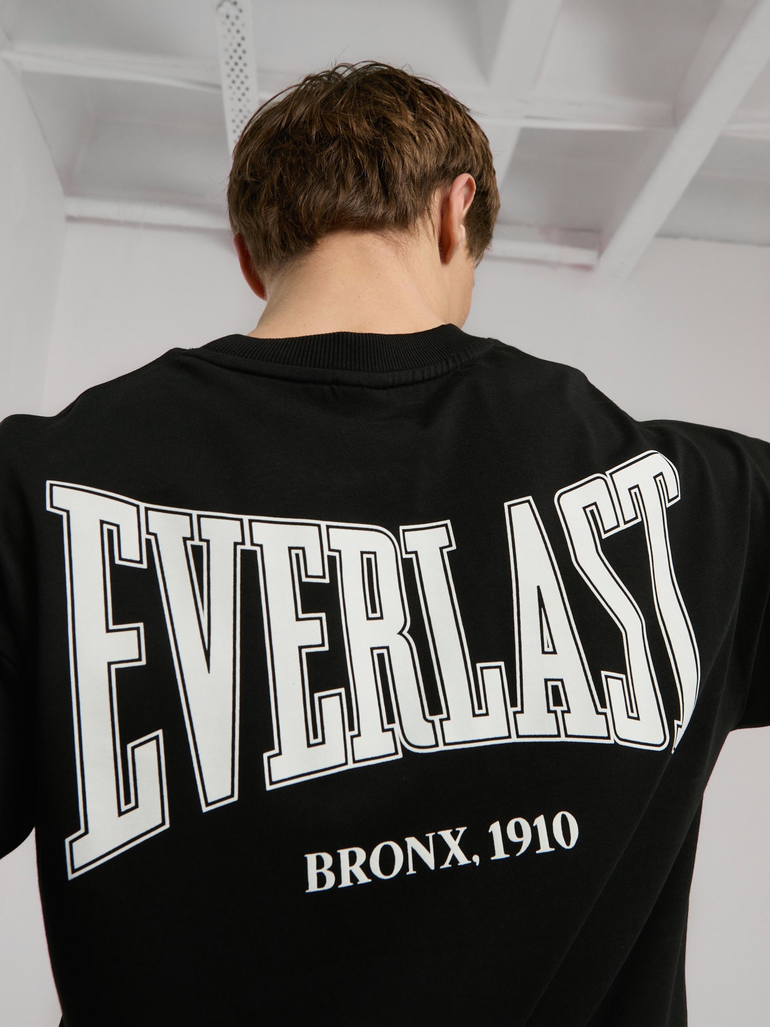 Ever Classics Oversize Arkası Baskılı  Siyah Erkek Tişört