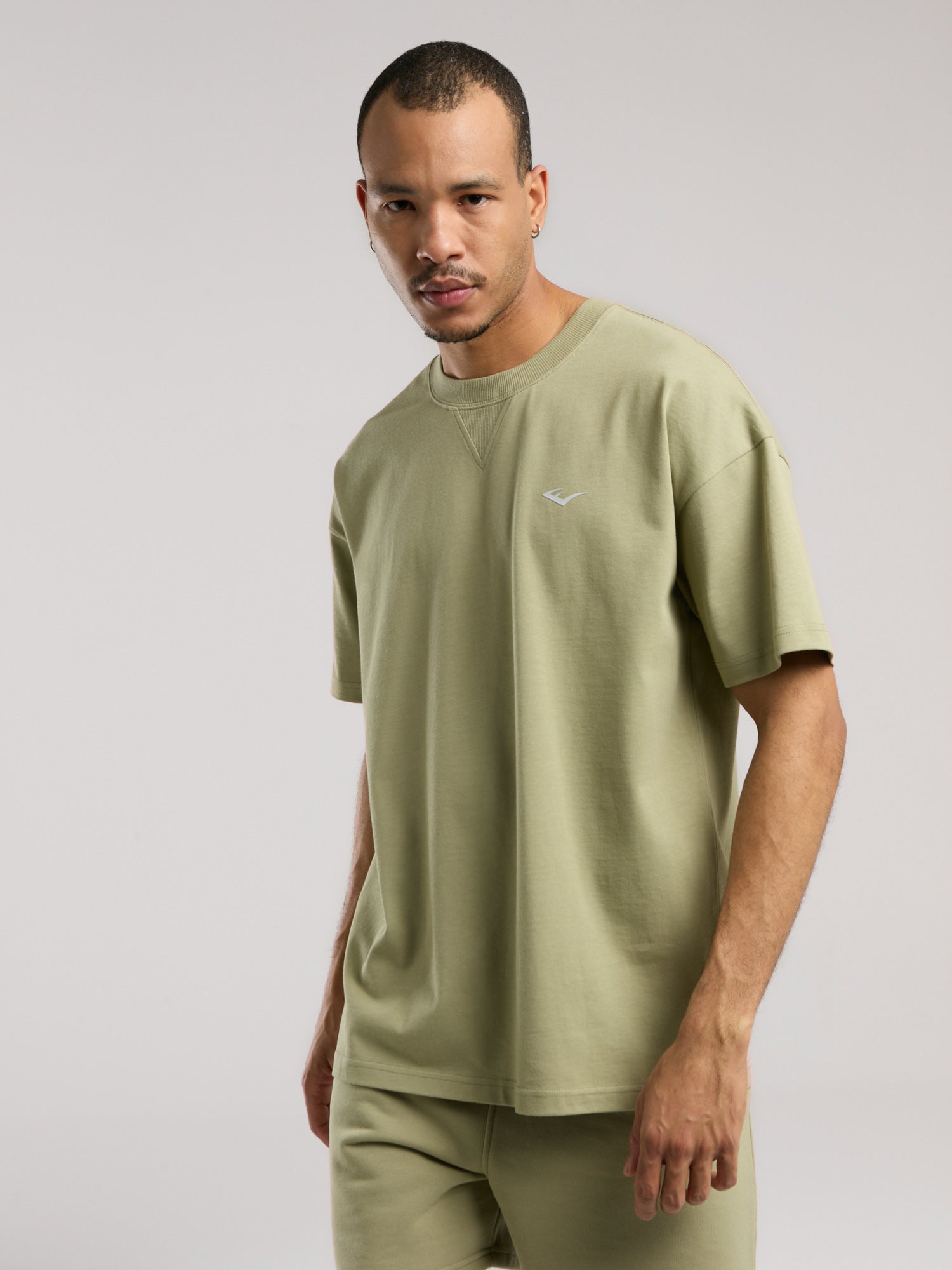 Ever Classics Oversize Arkası Baskılı  Yeşil Erkek Tişört - 4