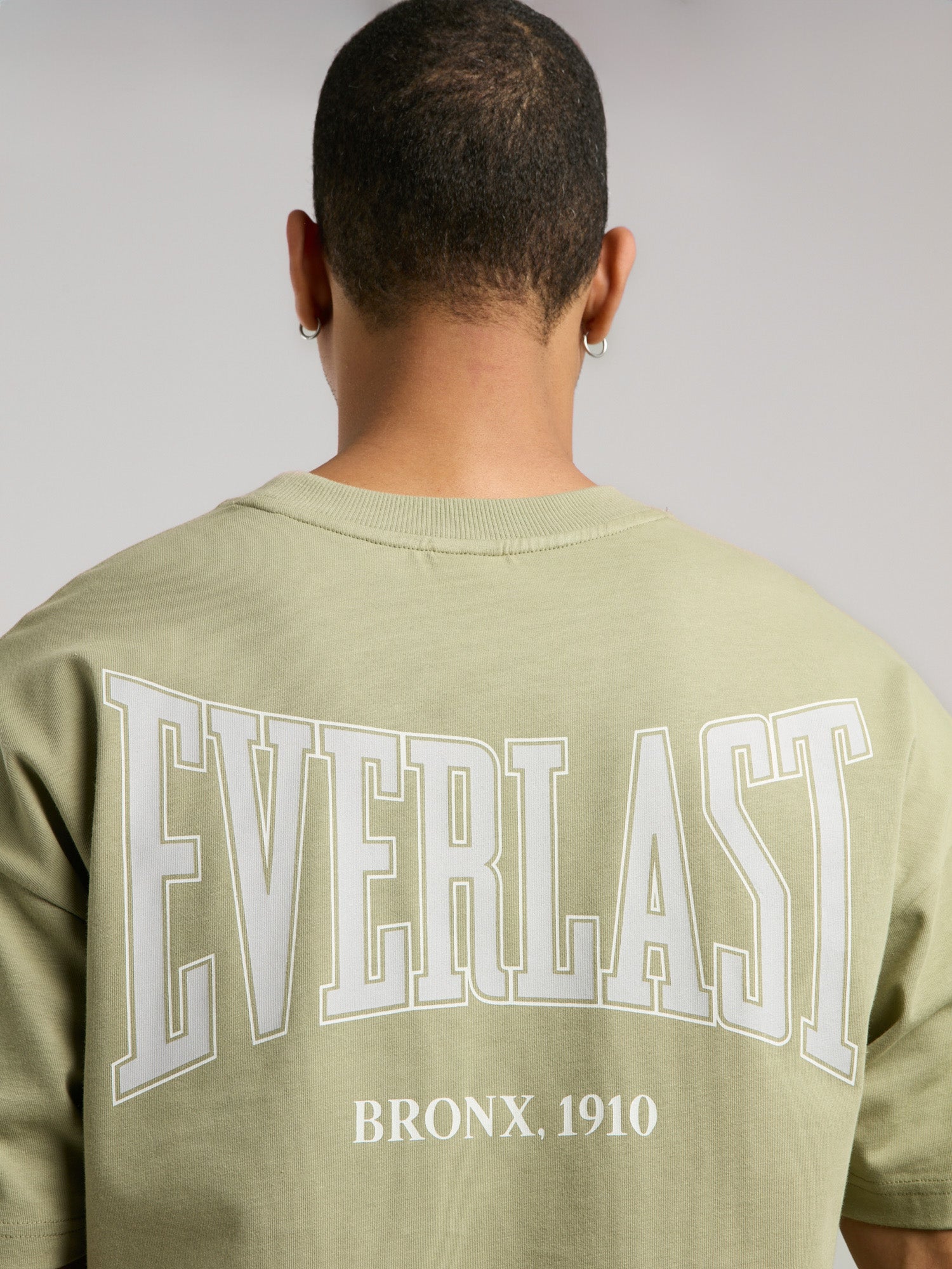 Ever Classics Oversize Arkası Baskılı  Yeşil Erkek Tişört - 8