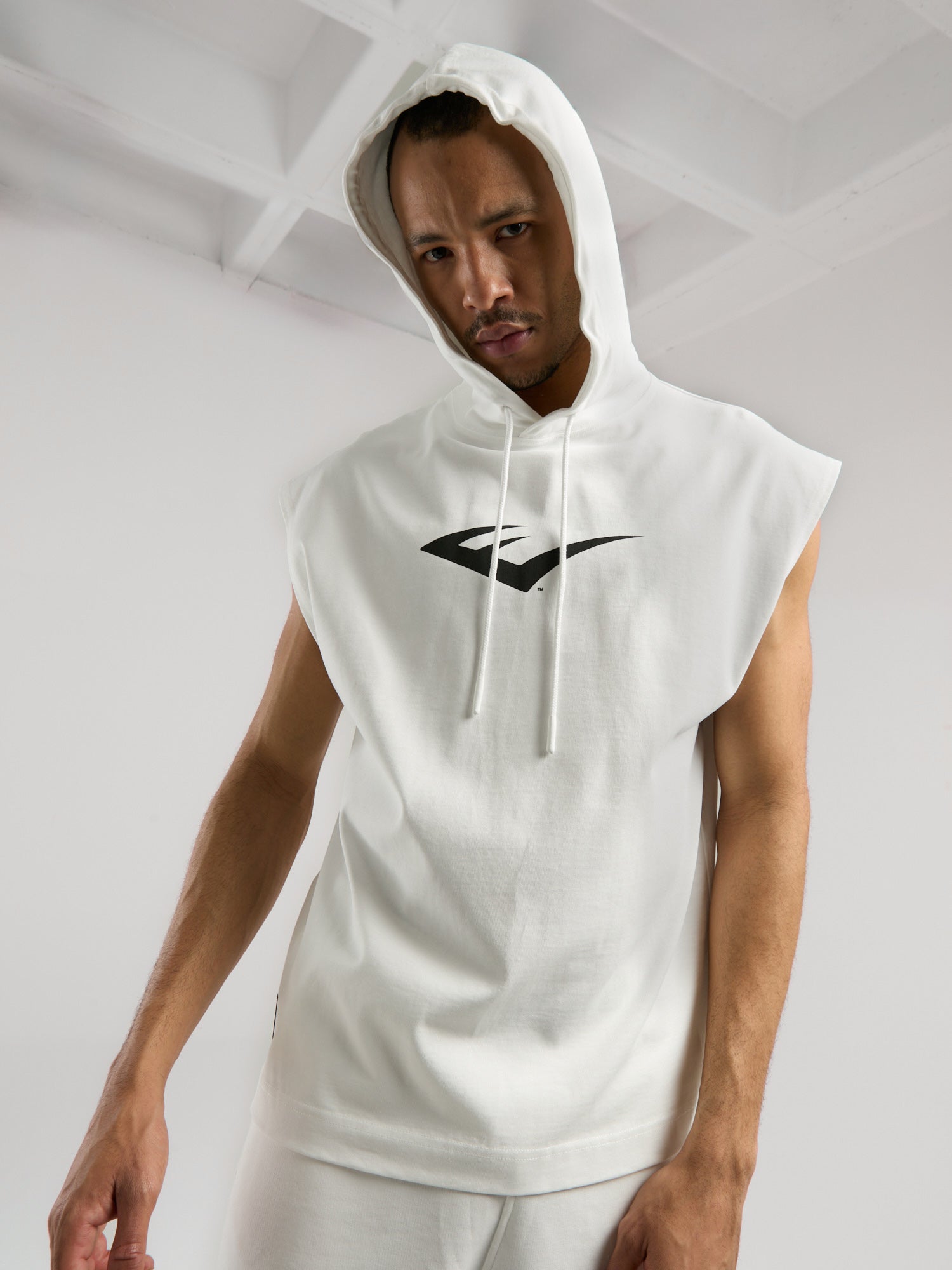 Ever Classics Oversize Beyaz Erkek Kolsuz Sweatshirt - 5