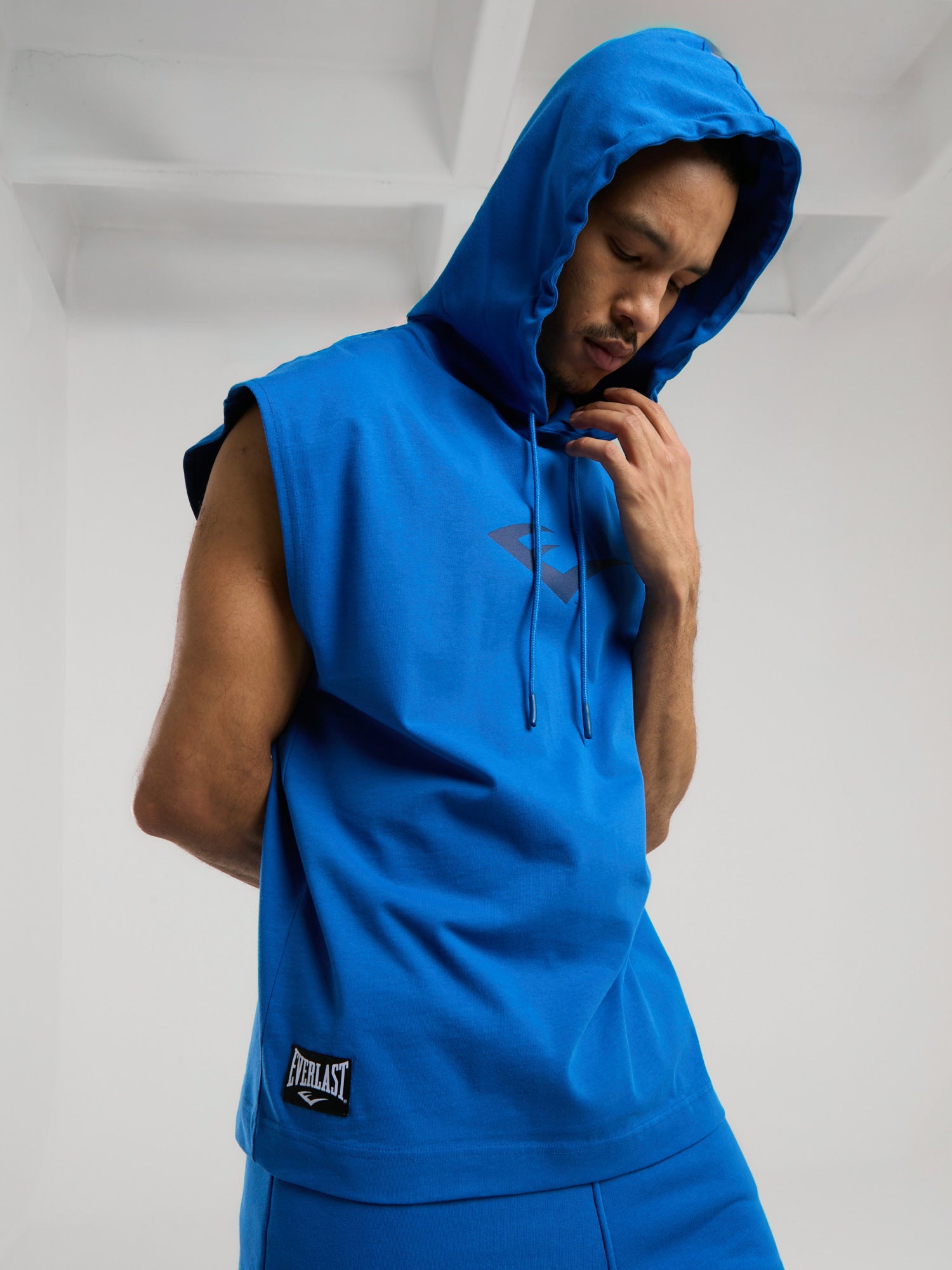 Ever Classics Oversize Koyu İndigo Erkek Kolsuz Sweatshirt - 4