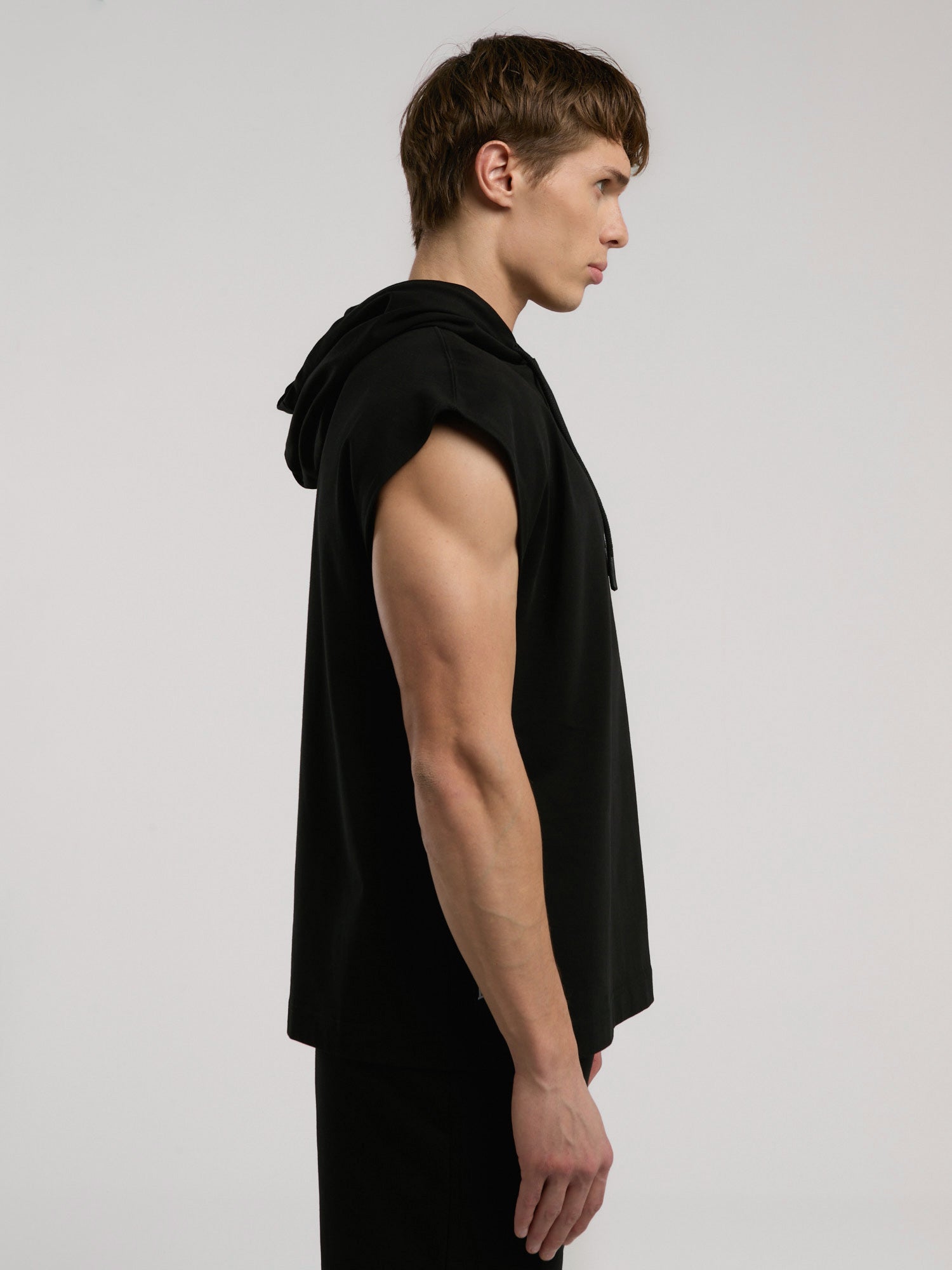 Ever Classics Oversize Siyah Erkek Kolsuz Sweatshirt - 5