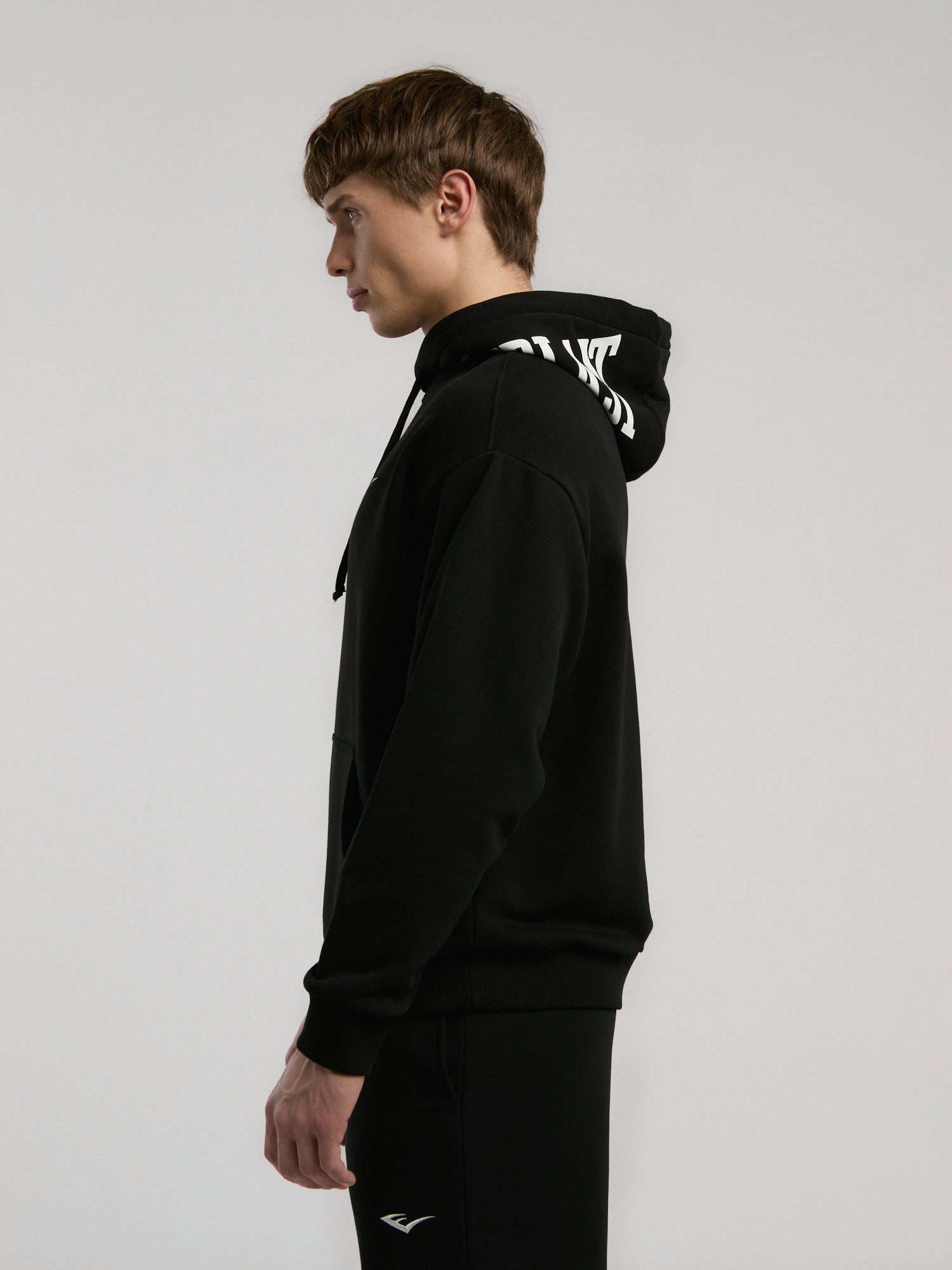 Ever Classics Comfort Siyah Kapüşon Baskılı Erkek Sweatshirt - 4