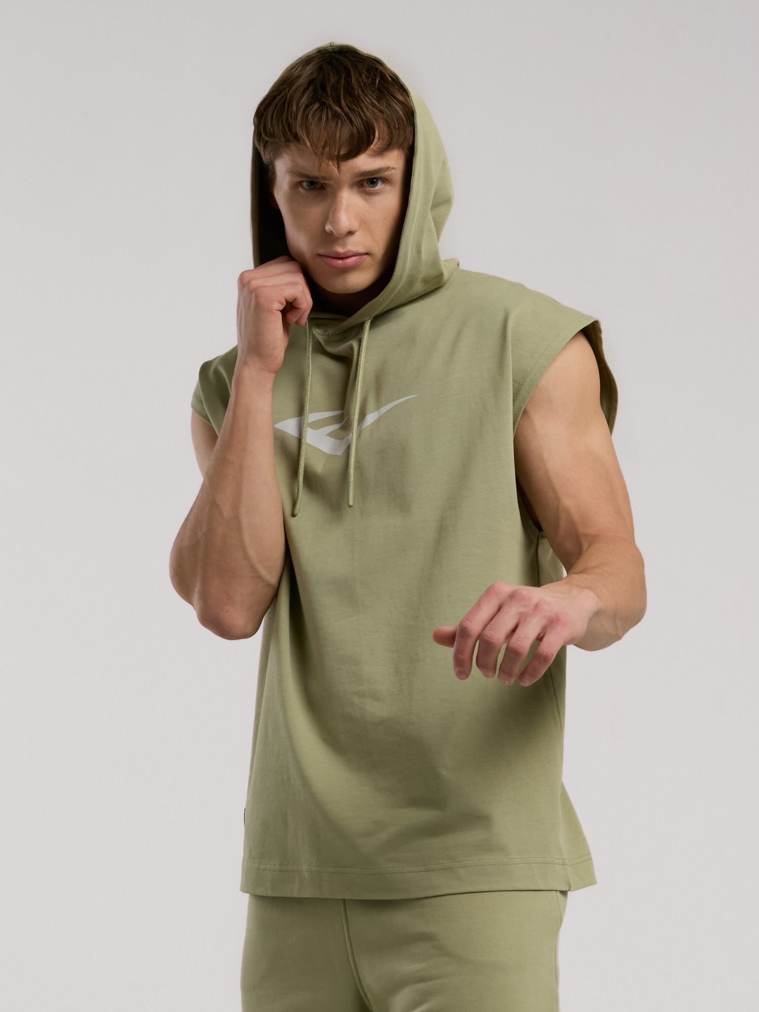 Ever Classics Oversize Yeşil Erkek Kolsuz Sweatshirt - 4