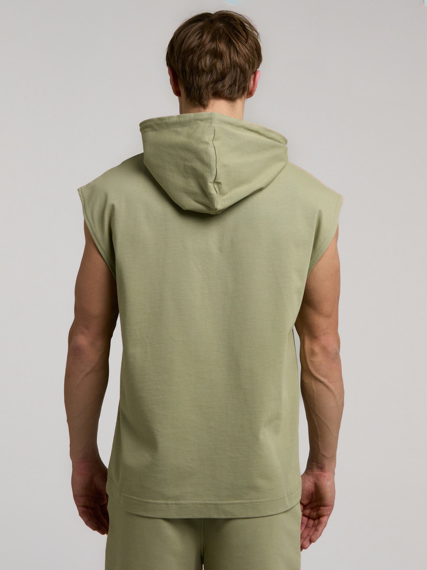 Ever Classics Oversize Yeşil Erkek Kolsuz Sweatshirt - 6