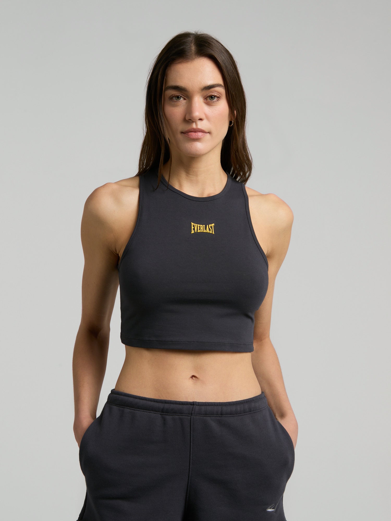 Ever Classics Wmn Füme Kadın Basic Crop Atlet