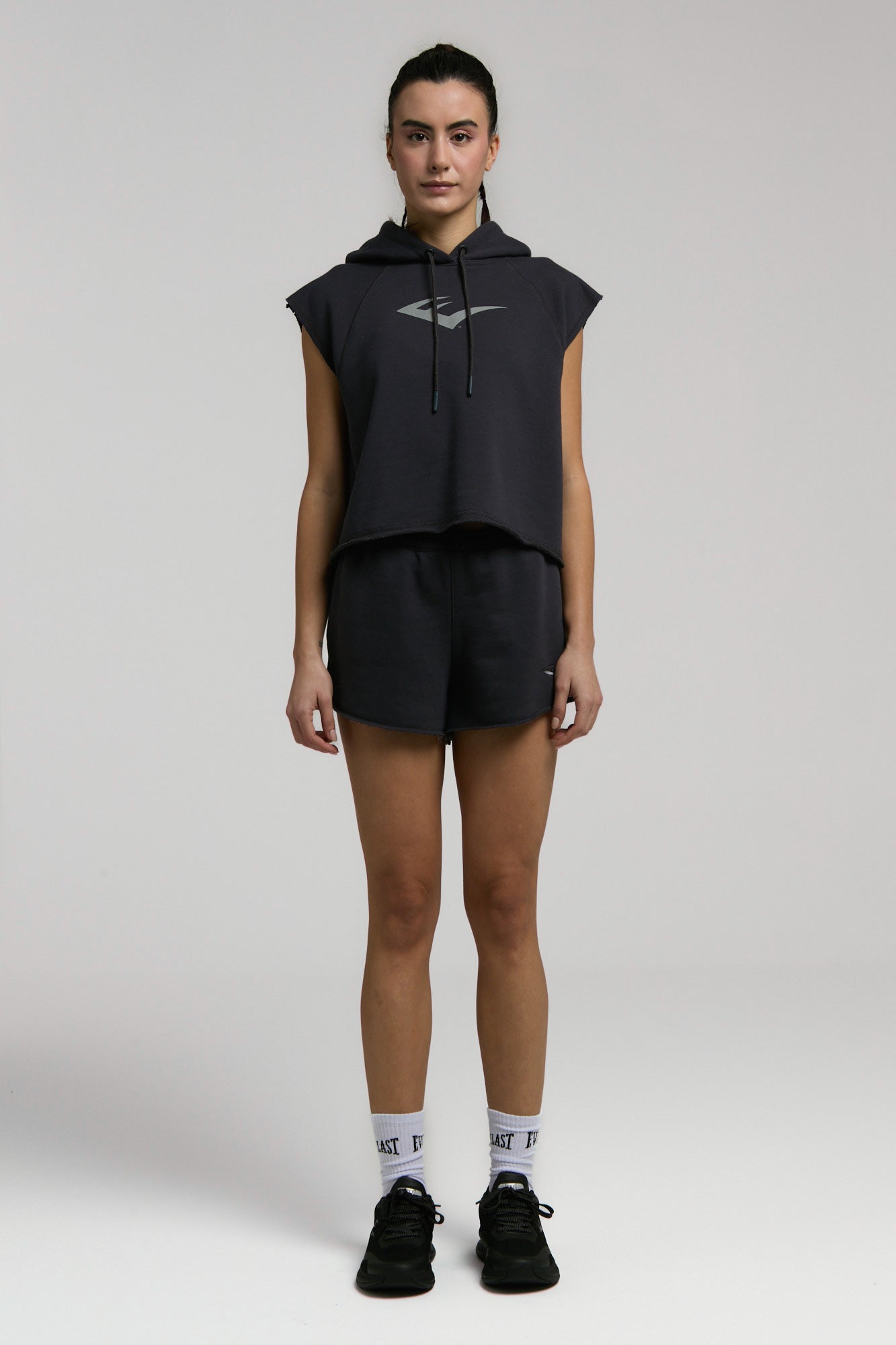 Ever Classics Wmn Füme Kadın Crop Kapüşonlu Kolsuz Sweatshirt - 7