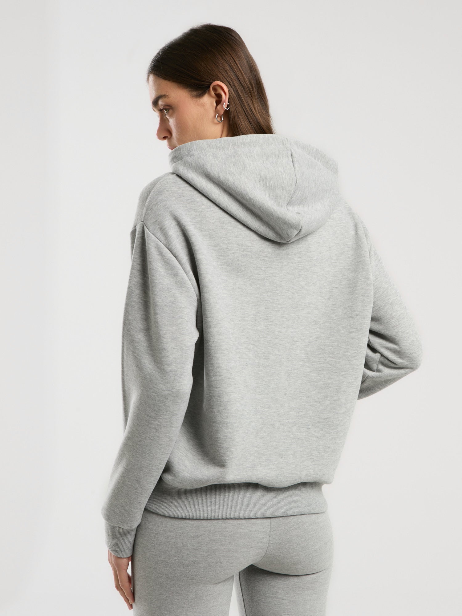 Ever Classics Wmn Gri Melanj Kadın Kapüşonlu Full Zip Sweatshirt - 3