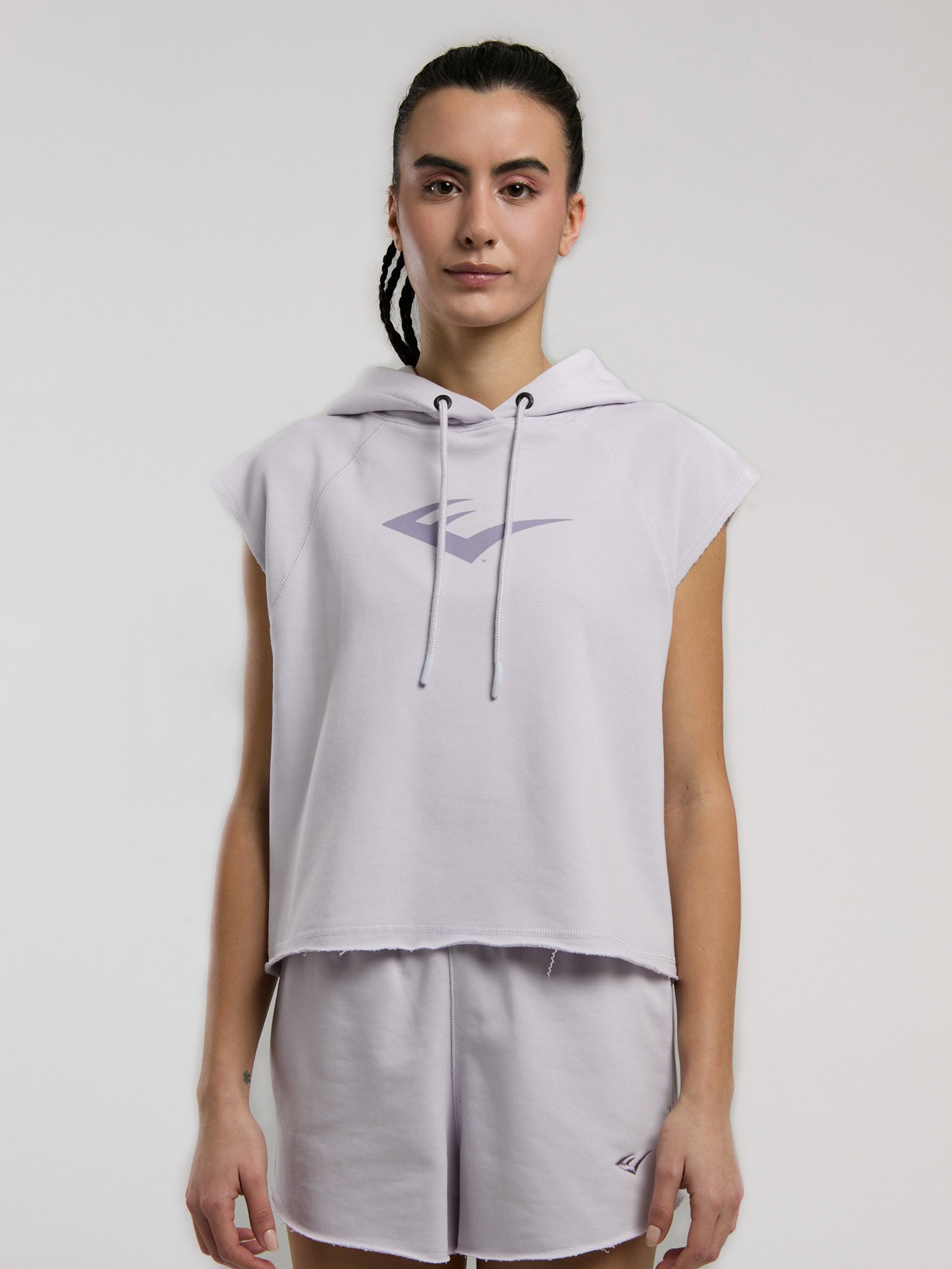 Ever Classics Wmn Lila Kadın Crop Kapüşonlu Kolsuz Sweatshirt