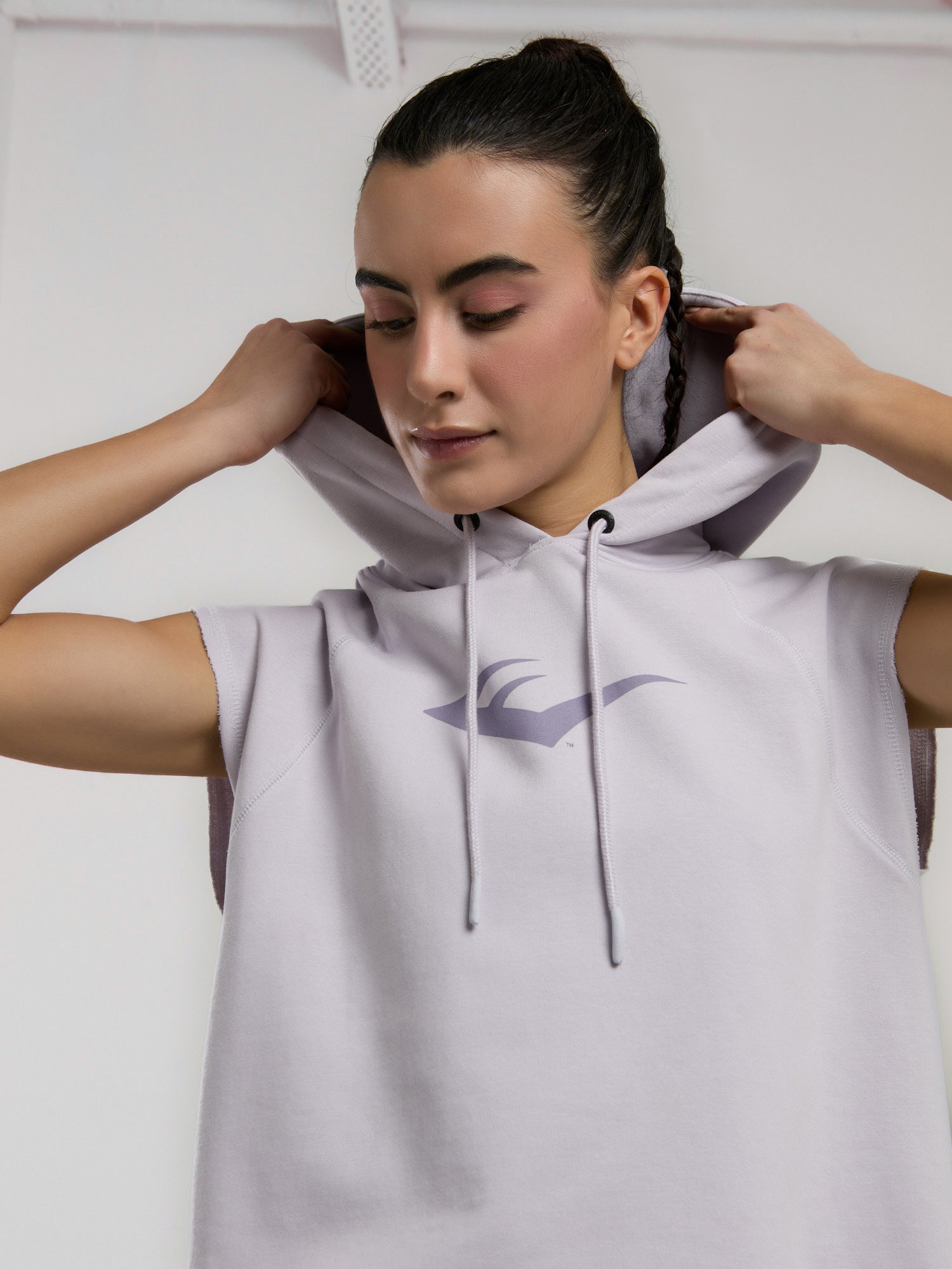 Ever Classics Wmn Lila Kadın Crop Kapüşonlu Kolsuz Sweatshirt - 6