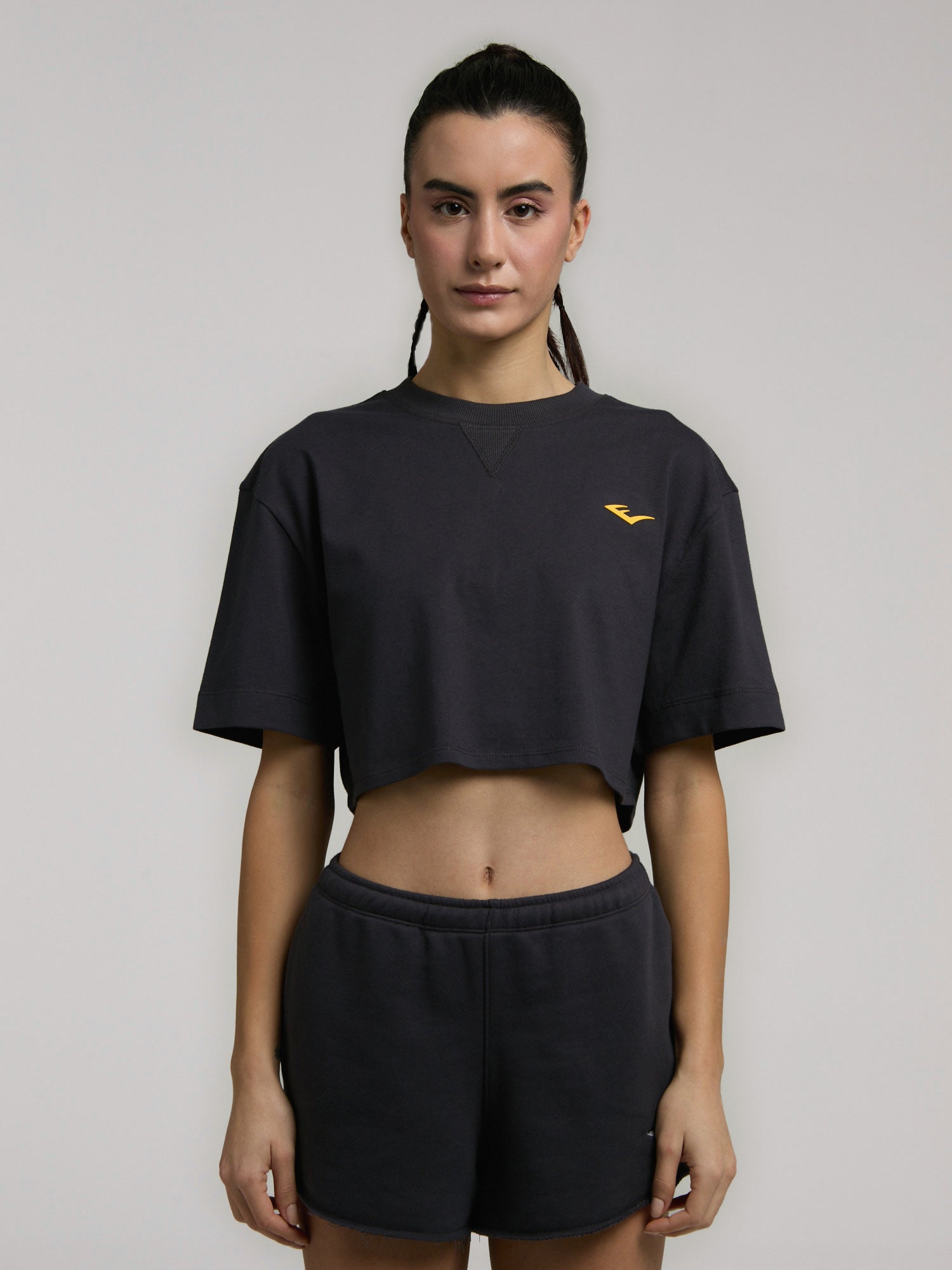 Ever Classics Wmn Comfort Füme Kadın Crop Tişört