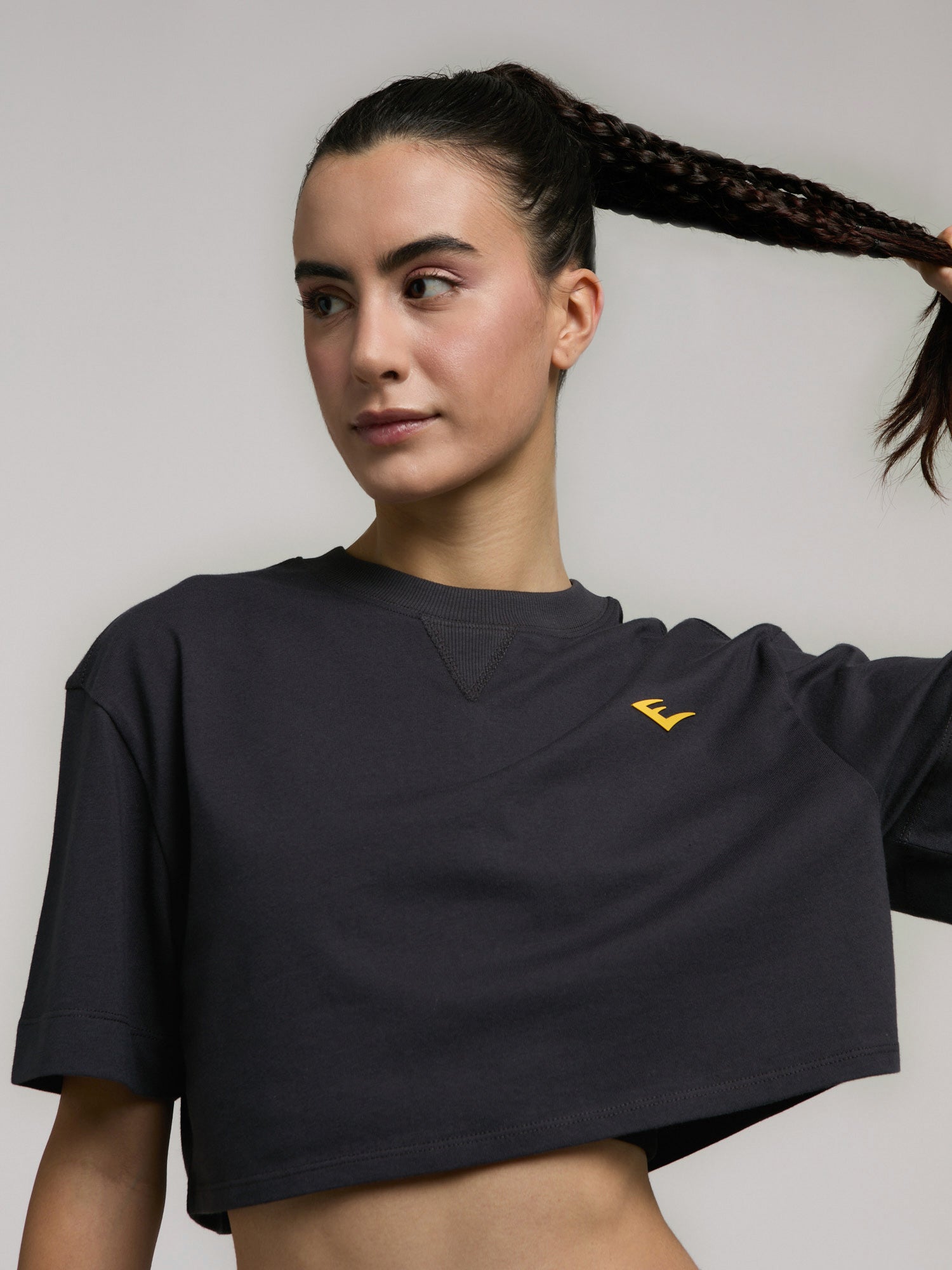 Ever Classics Wmn Comfort Füme Kadın Crop Tişört - 4