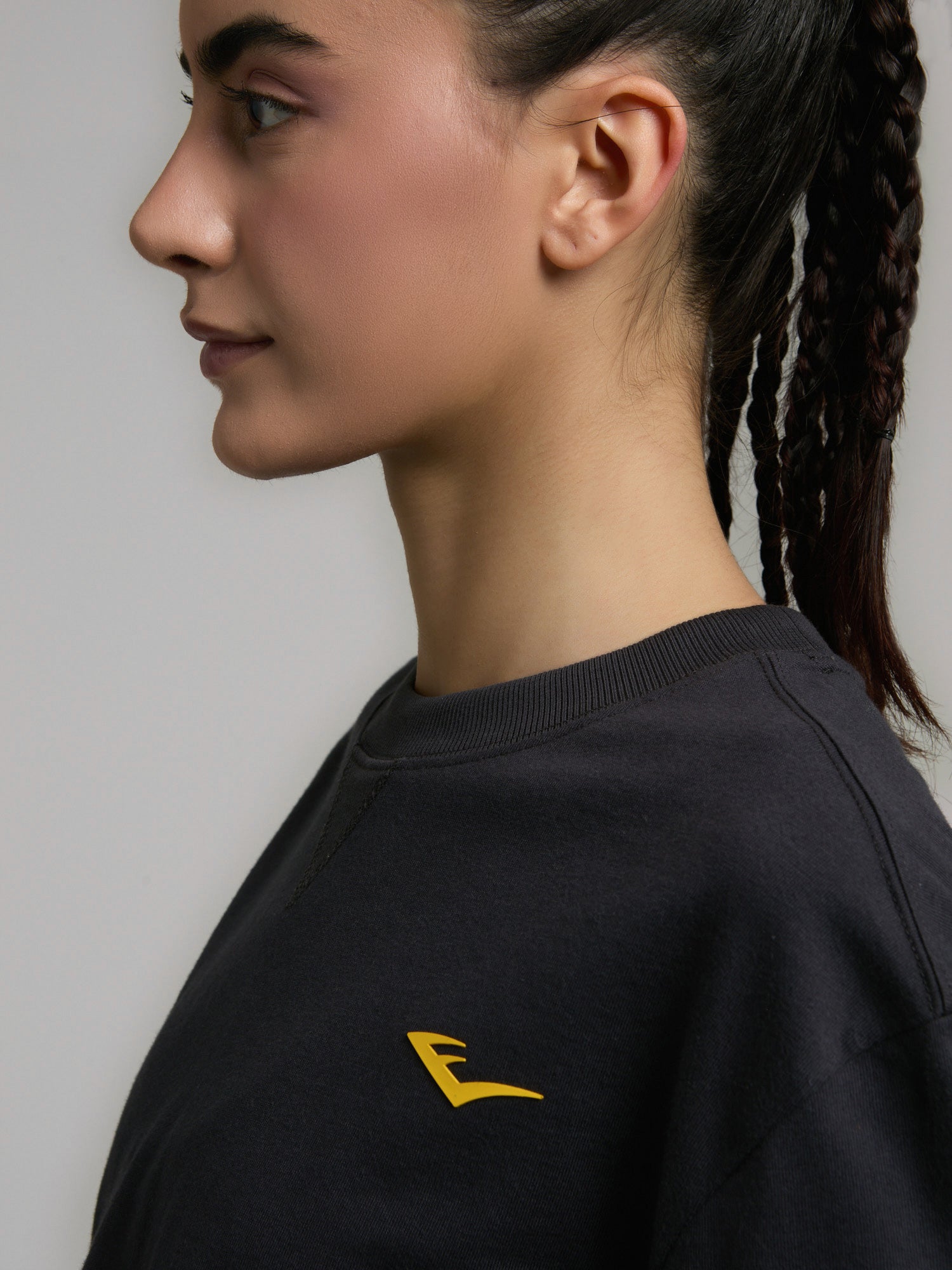 Ever Classics Wmn Comfort Füme Kadın Crop Tişört - 5