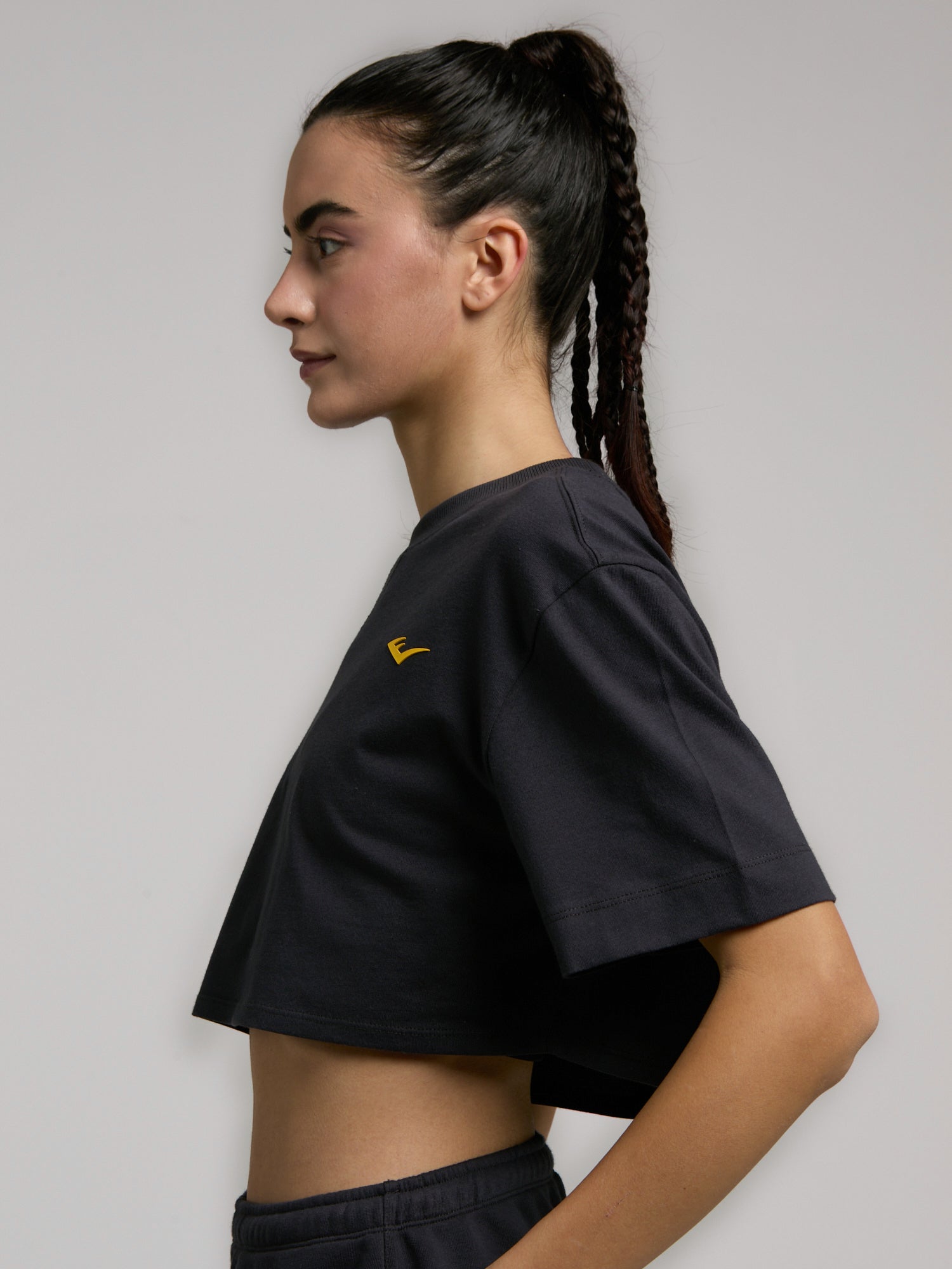 Ever Classics Wmn Comfort Füme Kadın Crop Tişört - 7