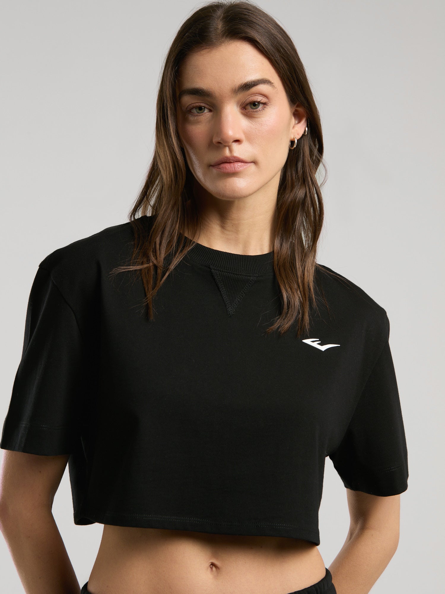 Ever Classics Wmn Comfort Siyah Kadın Crop Tişört