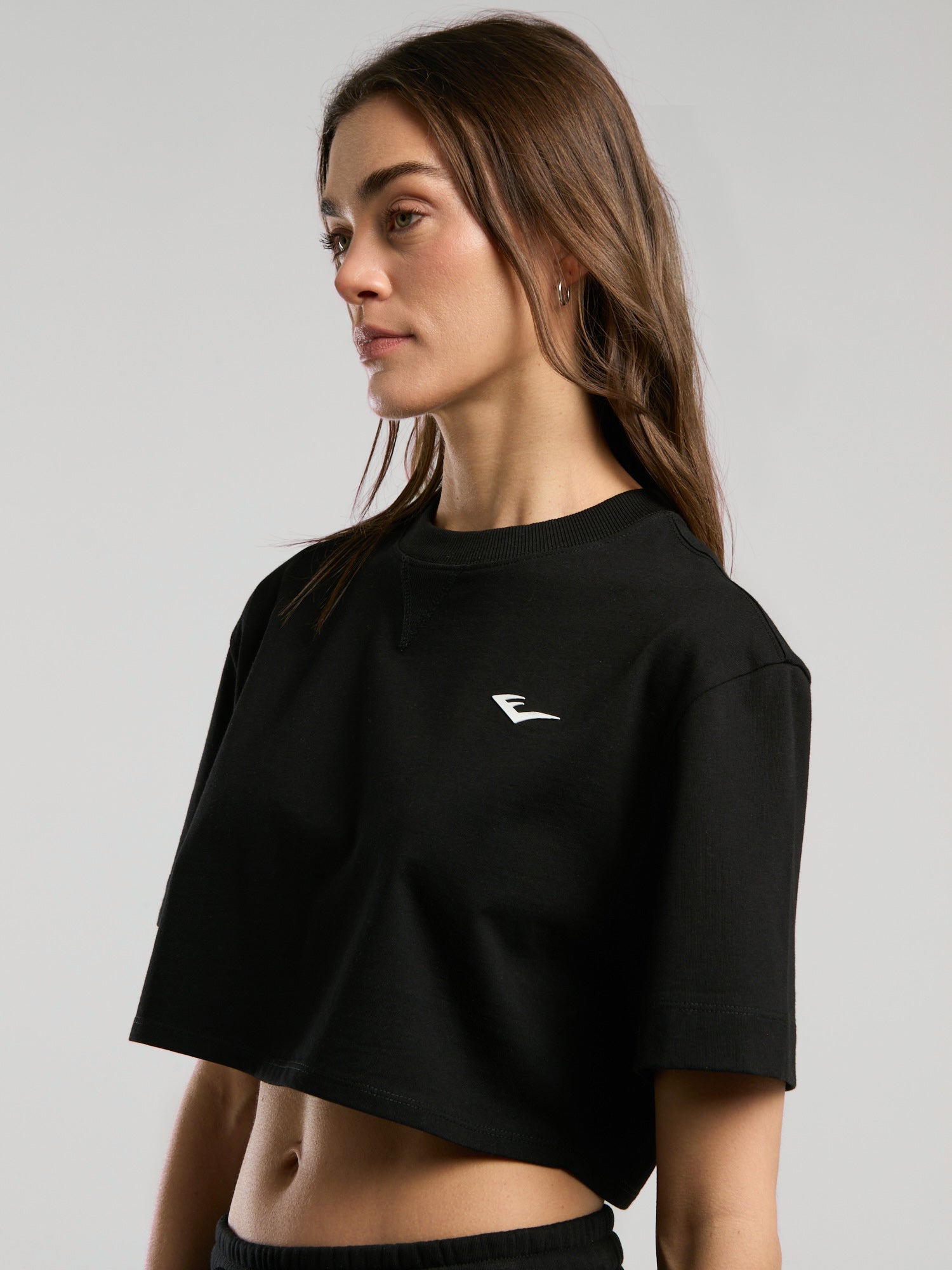 Ever Classics Wmn Comfort Siyah Kadın Crop Tişört - 5