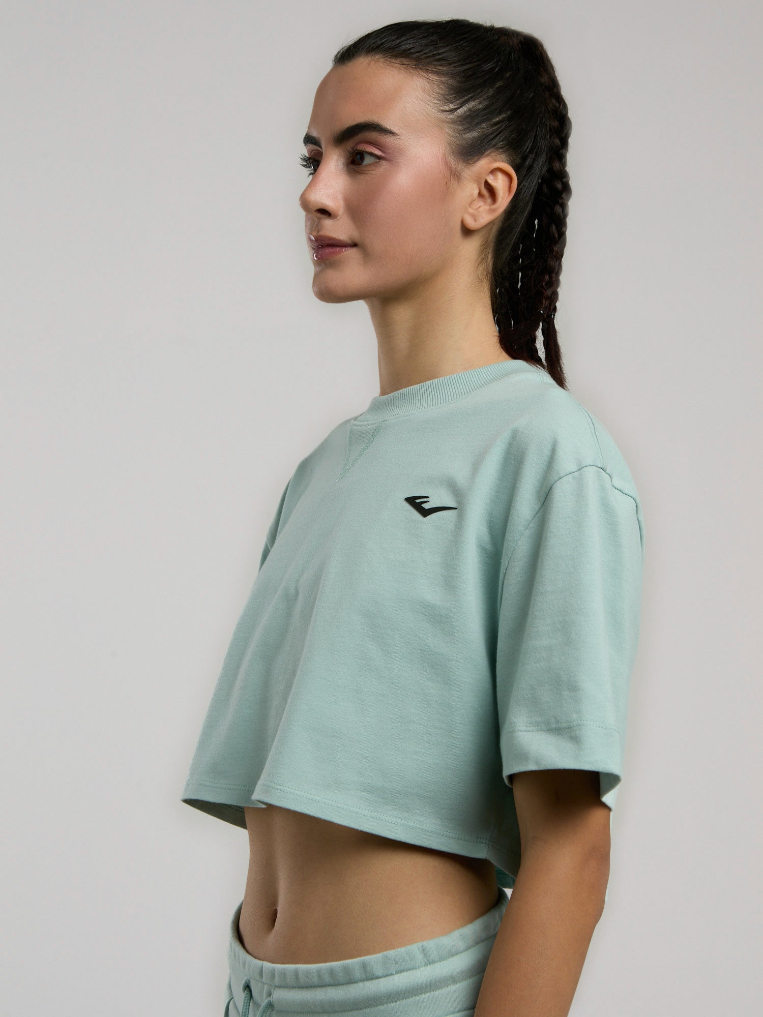 Ever Classics Wmn Comfort Su Yeşili Kadın Crop Tişört - 5